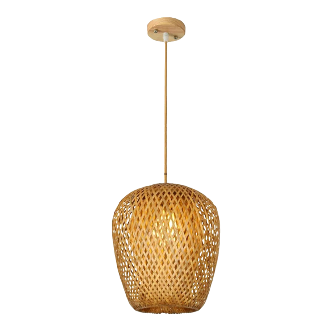 Woven Pendant Light | Handwoven Ceiling Fixture for Home Decor