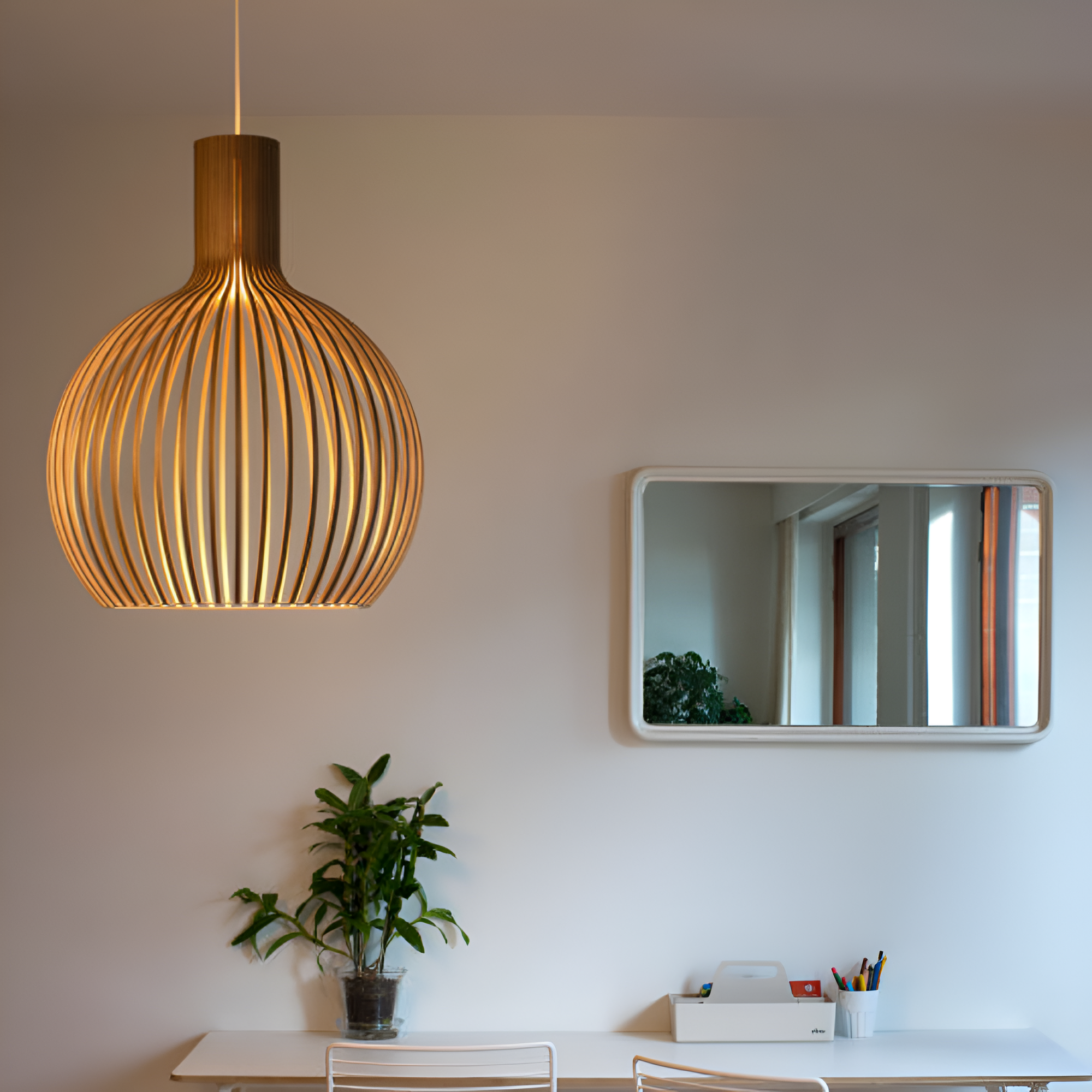 Ceiling Light | Rustic Industrial Cage Design