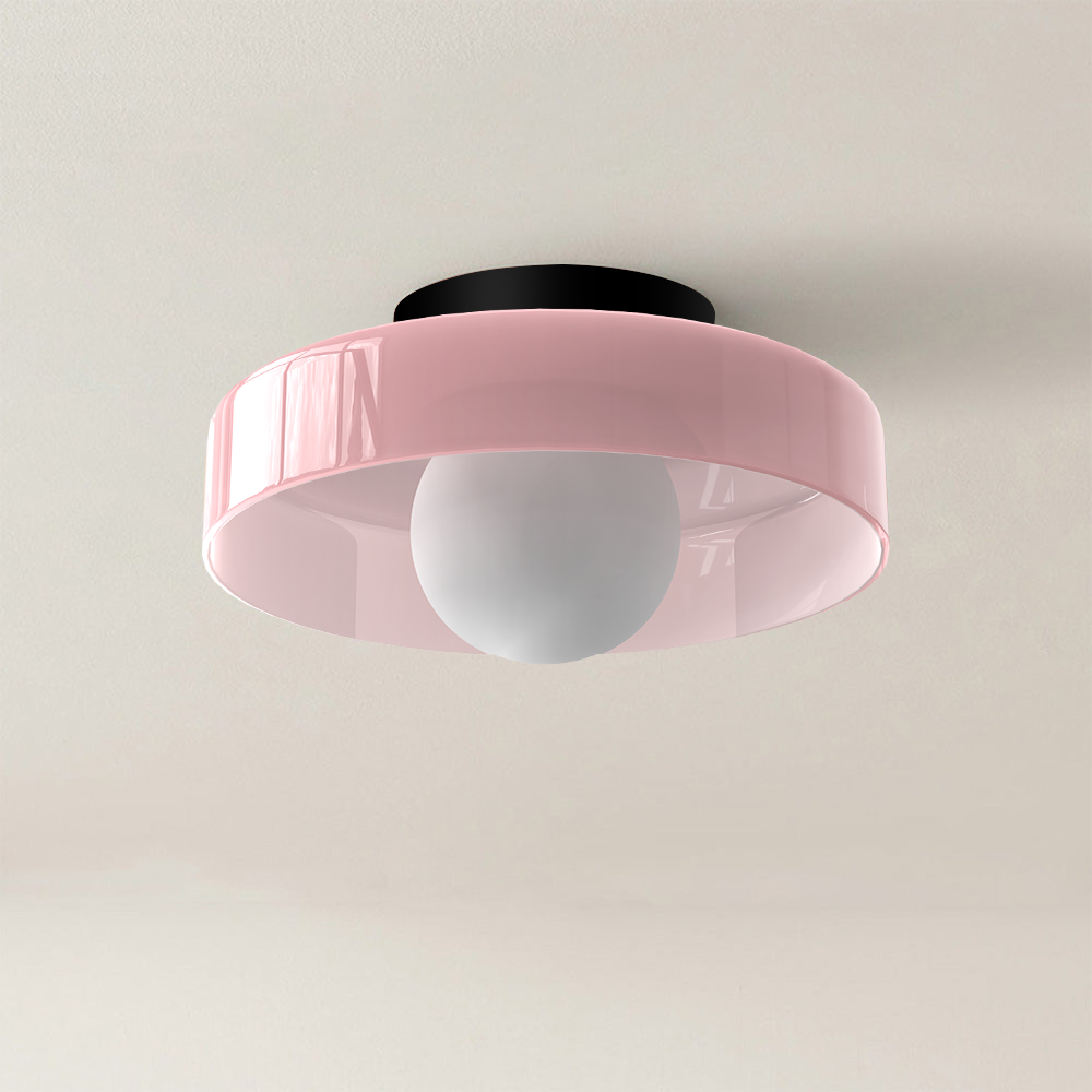 Ceiling Light | Round Glass Flush Ceiling Fixture