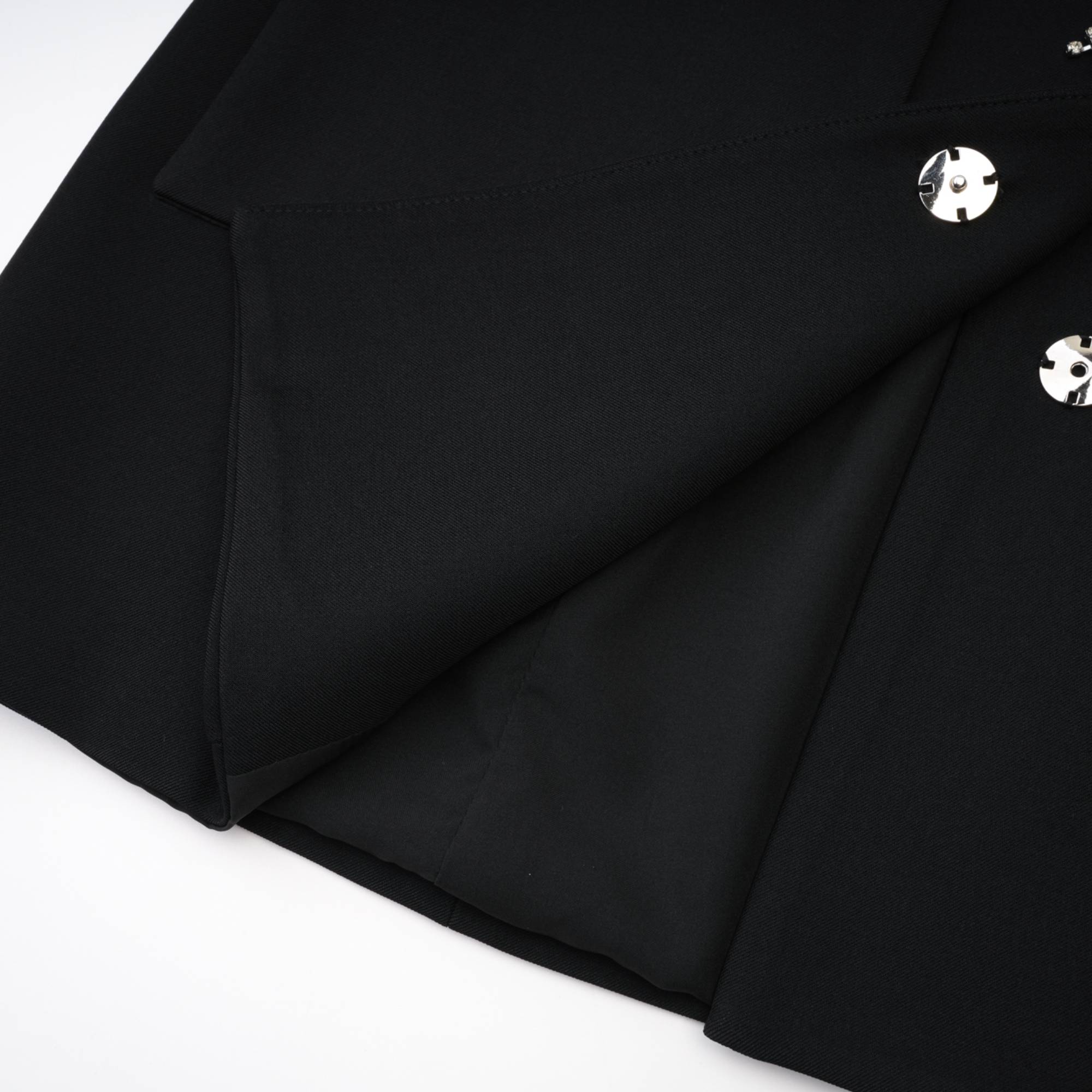 Fionnghuala Black Crystal Embellished Mini Dress