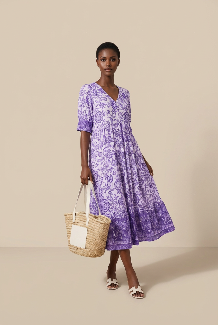 Keisha | Graceful V-Neck Floral