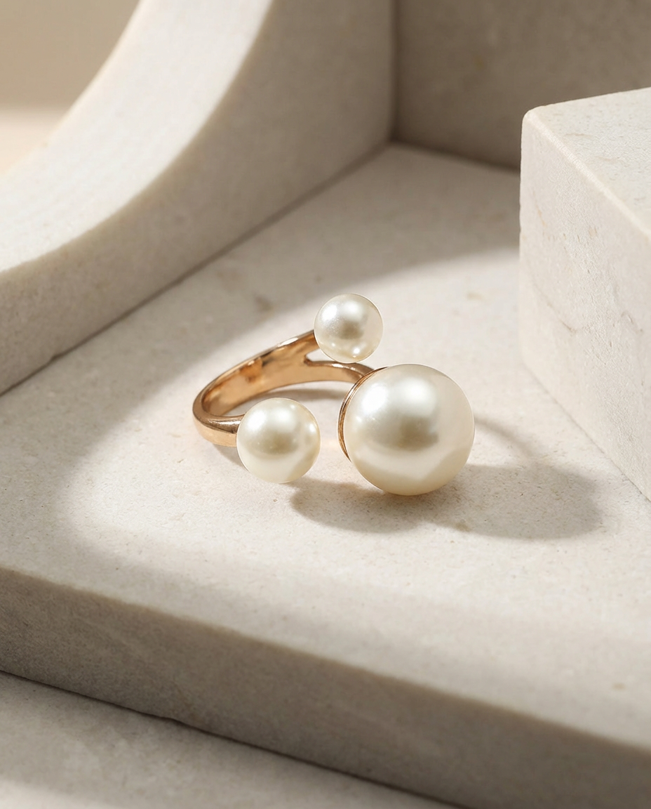 Pearl Halo Ring