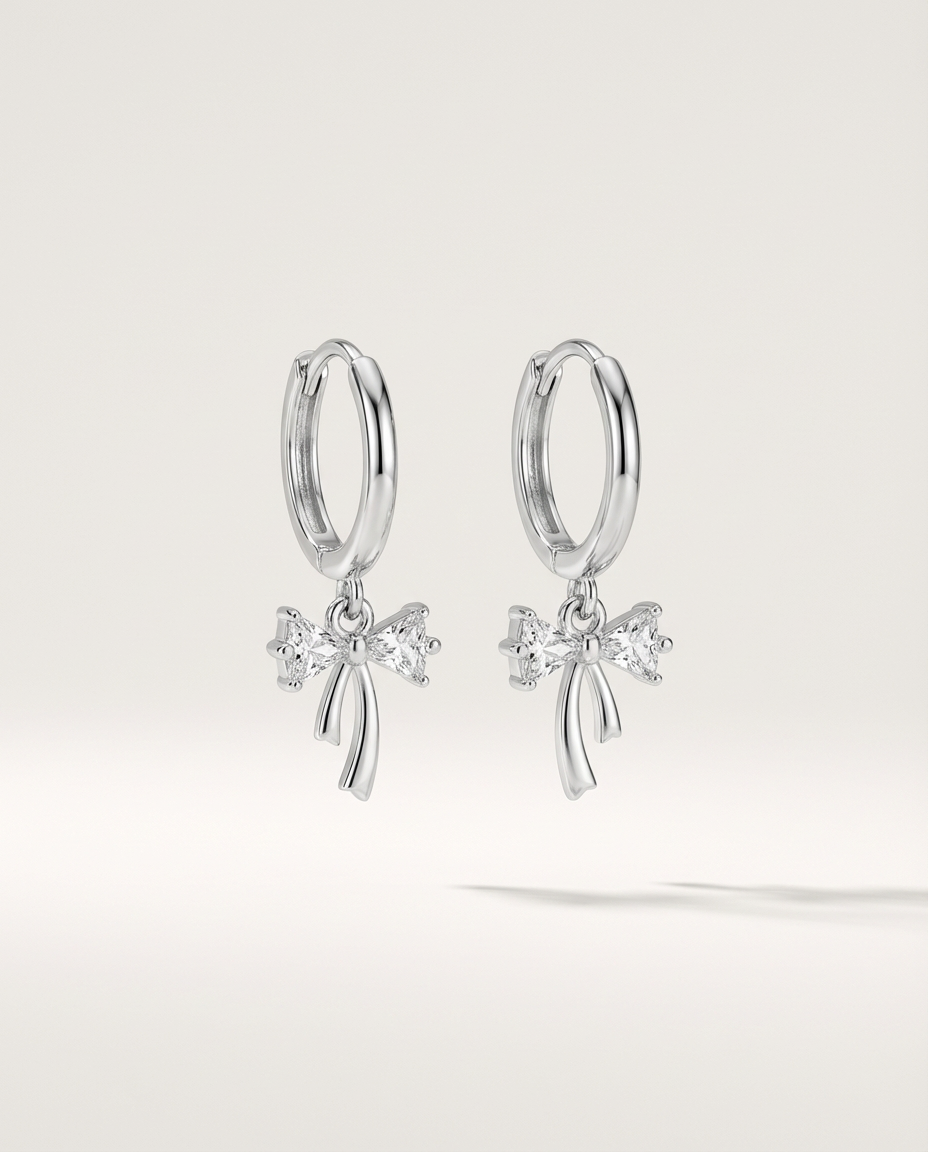 Mia Bow Charm Earrings