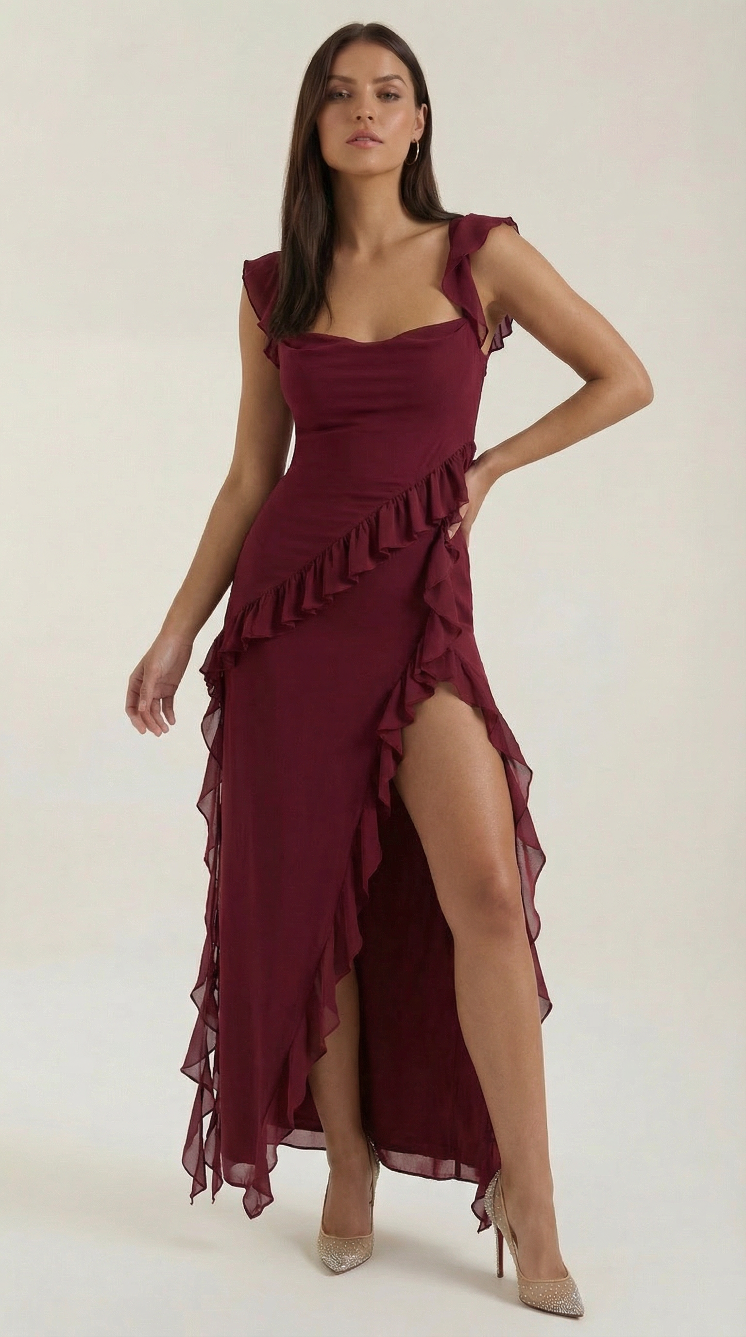 Susan Maxi Dress with Ruffles