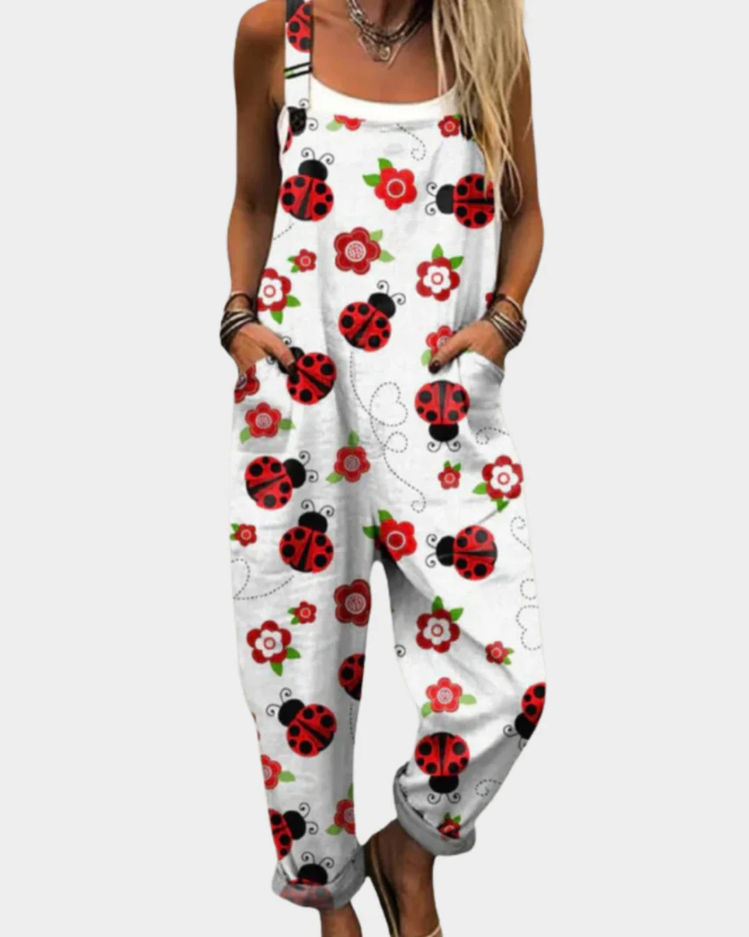 Lillian | Comfortable Printed Dungarees