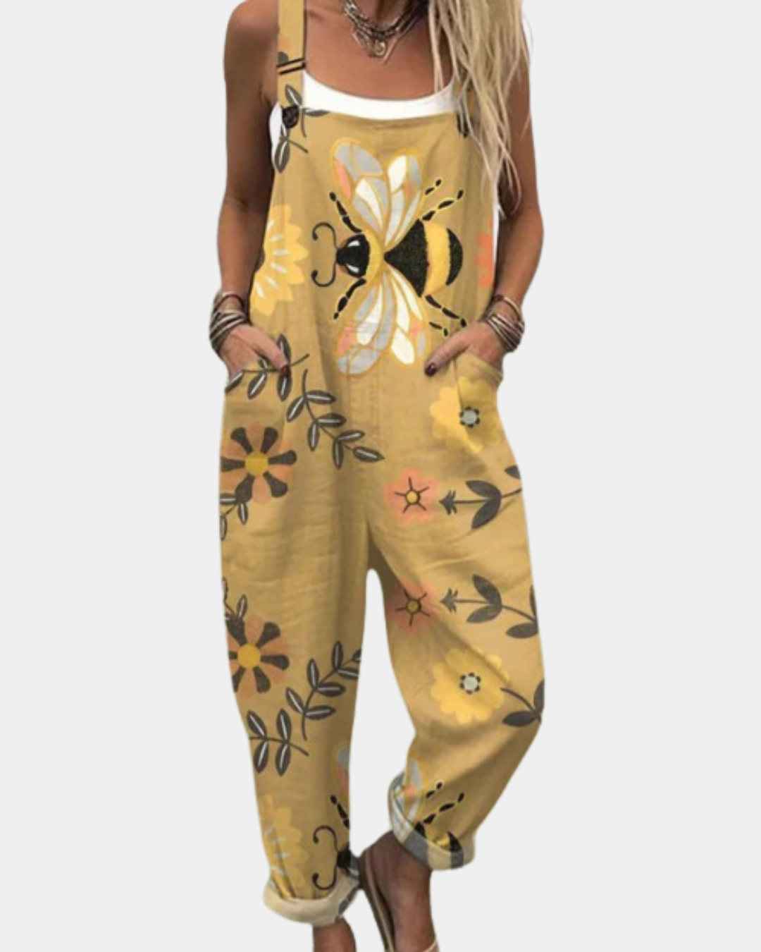 Marianne | Comfortable Printed Dungarees