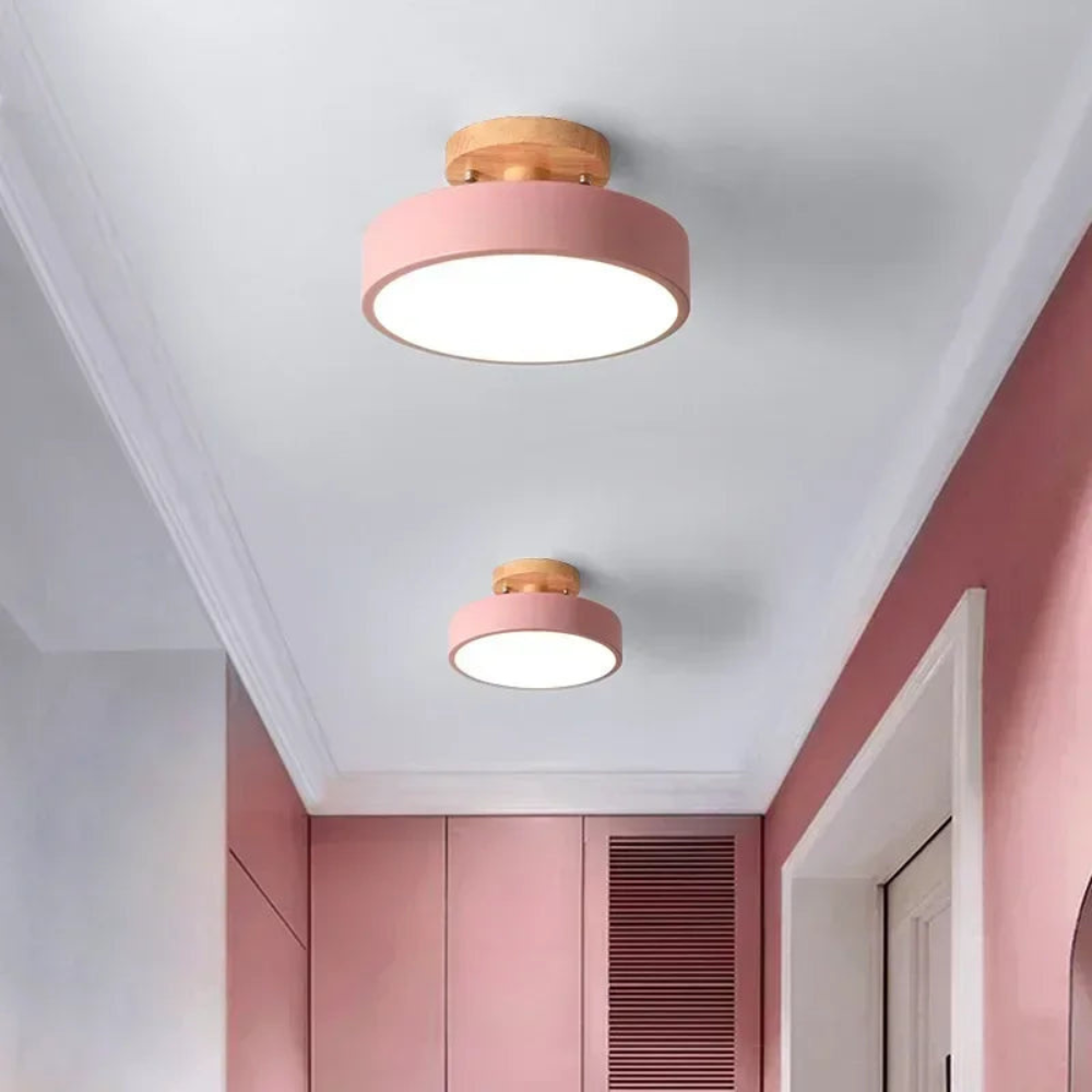 LED Ceiling Lamp | Round Scandinavian Light for Balcony and Study