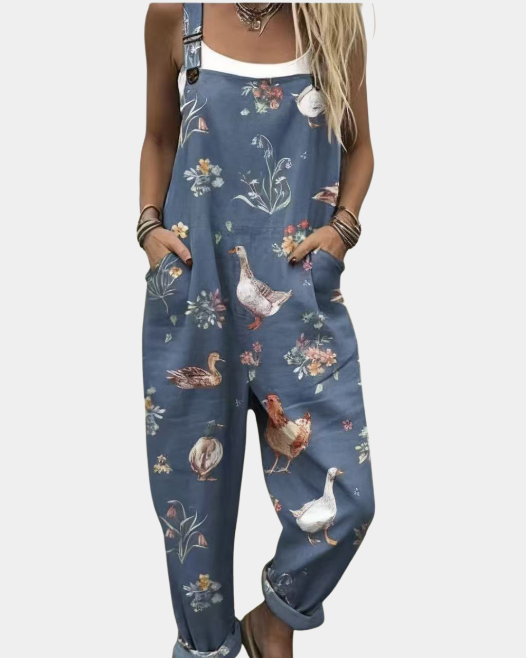 Penelope | Comfortable Printed Dungarees