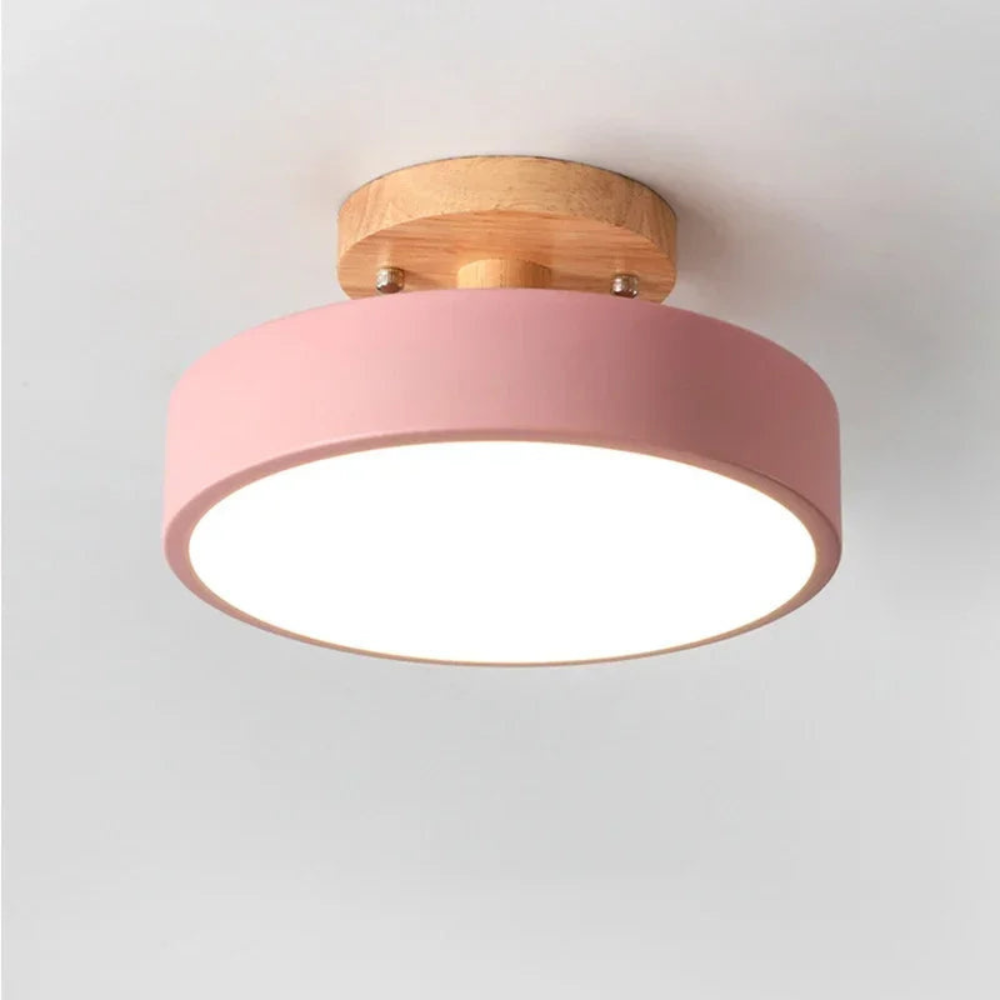 LED Ceiling Lamp | Round Scandinavian Light for Balcony and Study