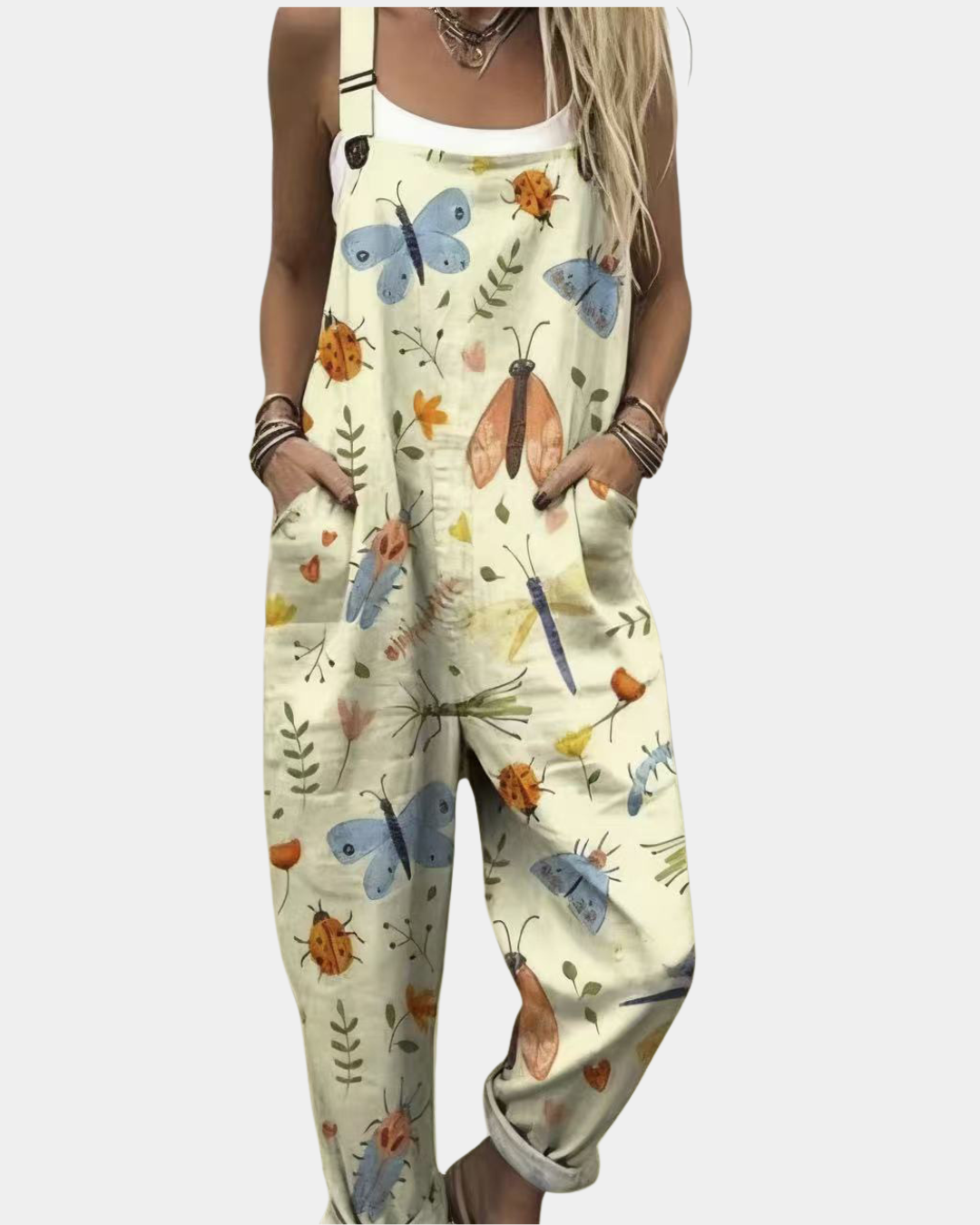 Therese | Comfortable Printed Dungarees