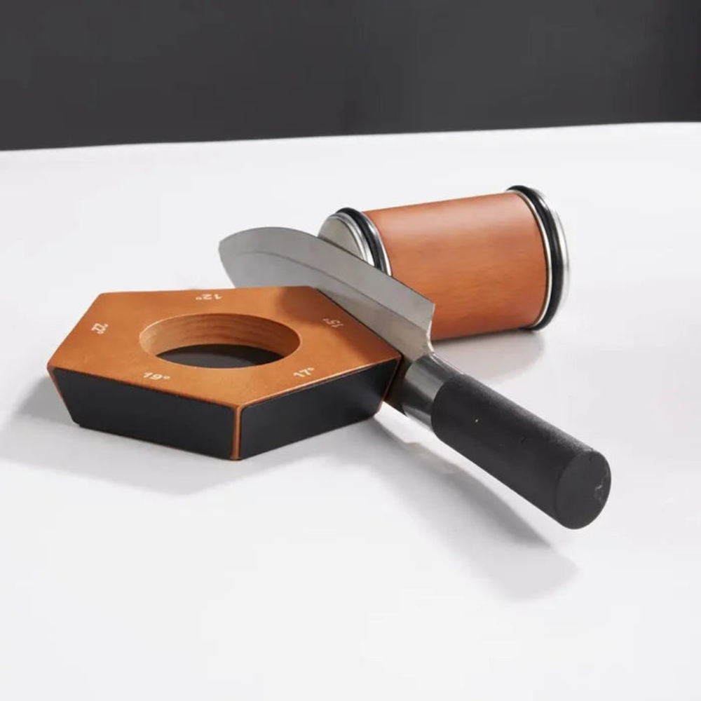 Manual Knife Sharpener | Diamond Coated Rolling Wheel for Precise Edge Control