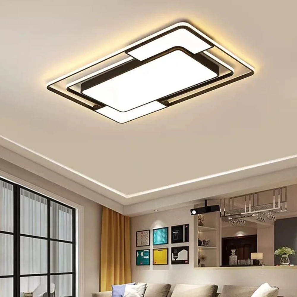 Remote Controlled LED Fixture | Modern Ceiling Light for Living and Dining Rooms