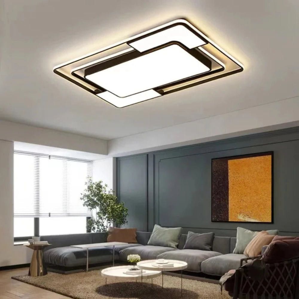 Remote Controlled LED Fixture | Modern Ceiling Light for Living and Dining Rooms