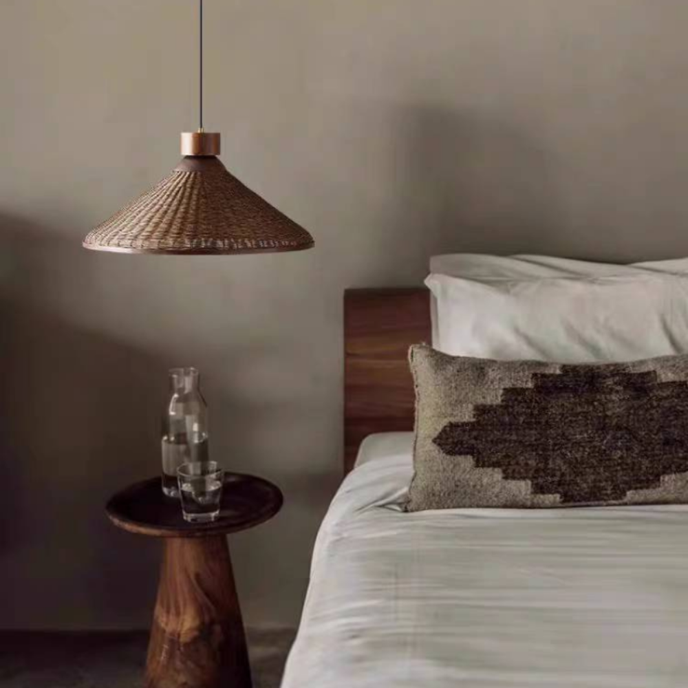 Retro LED Pendant Ceiling Light | Woven Look Fixture