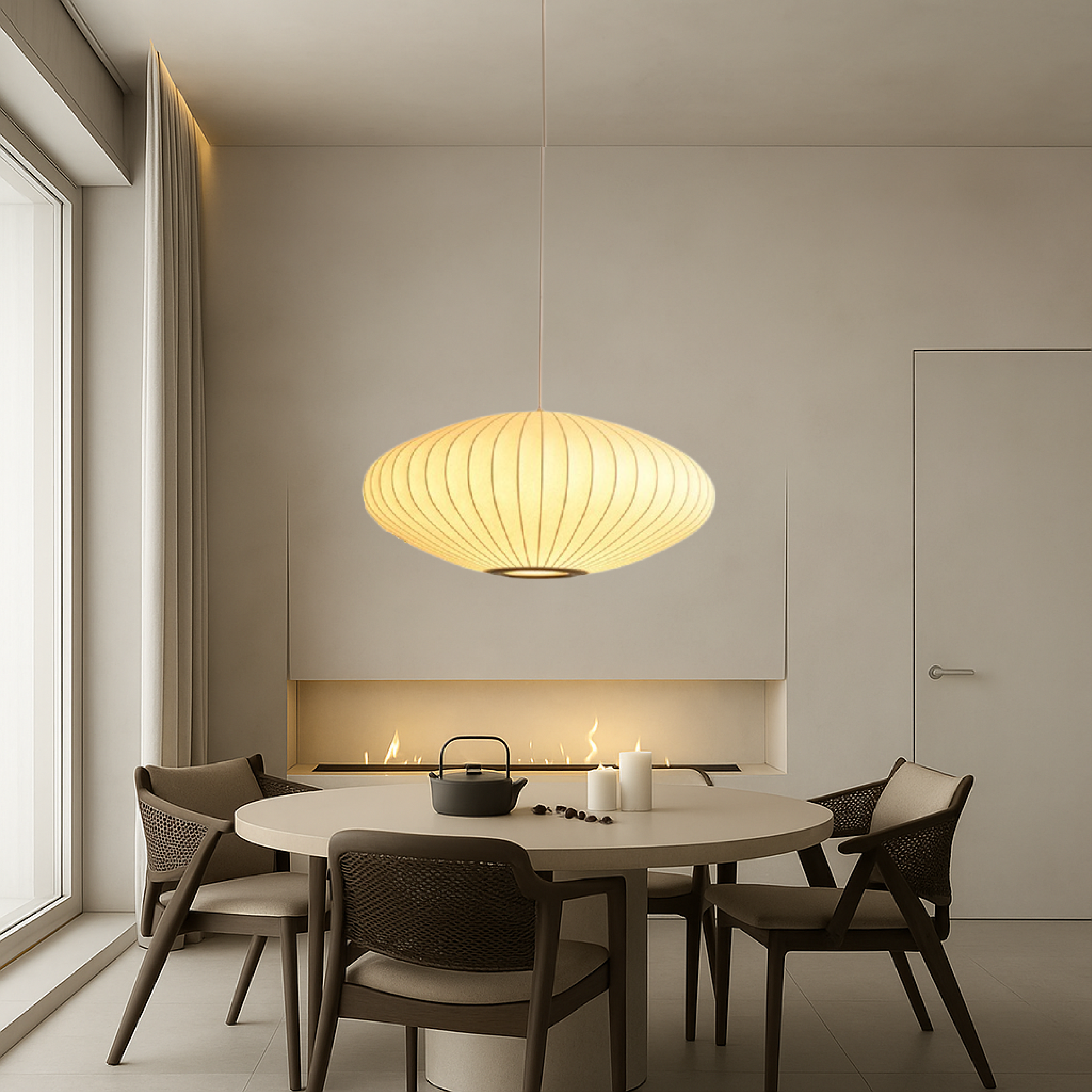 Pendant Light | Saucer Shaped Ceiling Lamp