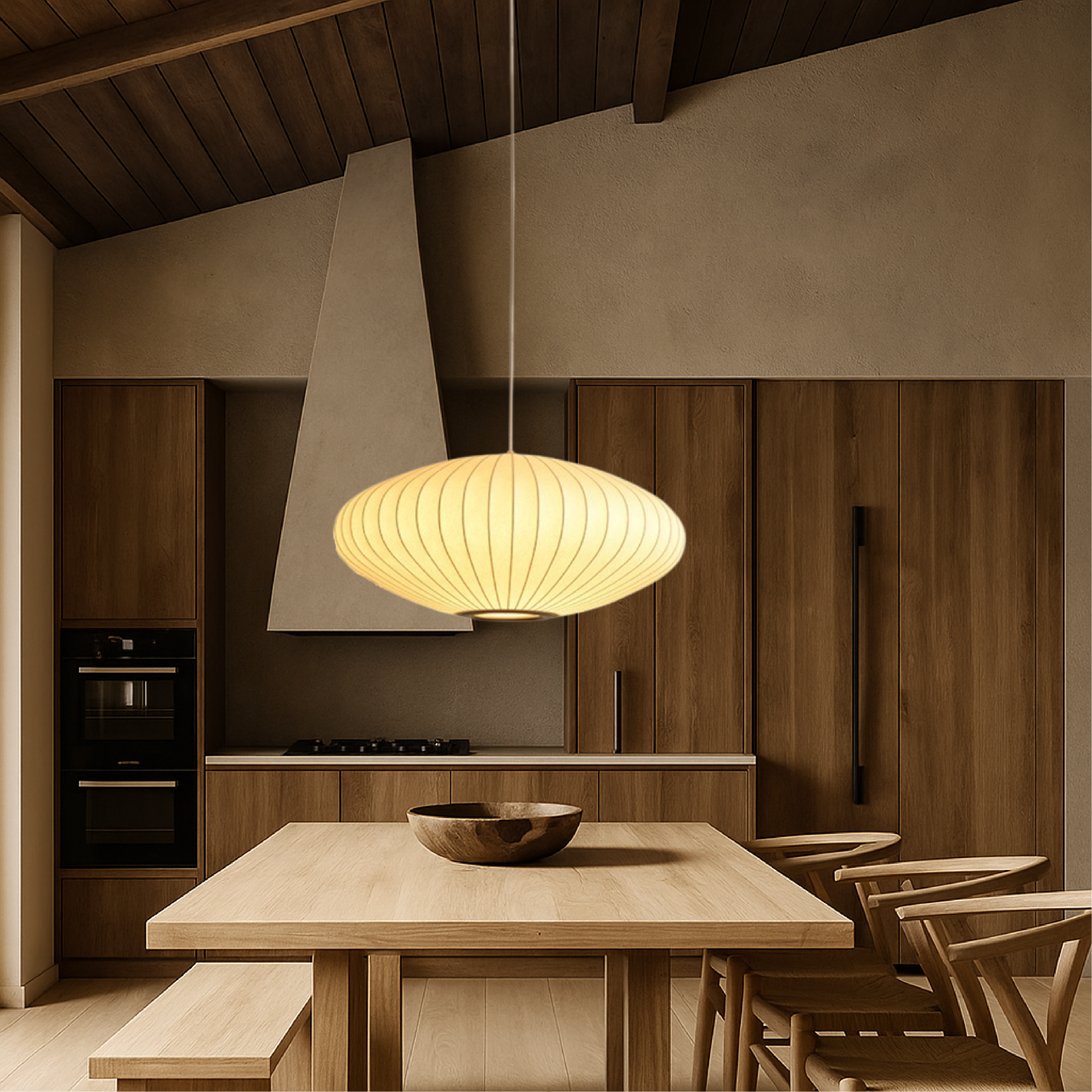Pendant Light | Saucer Shaped Ceiling Lamp