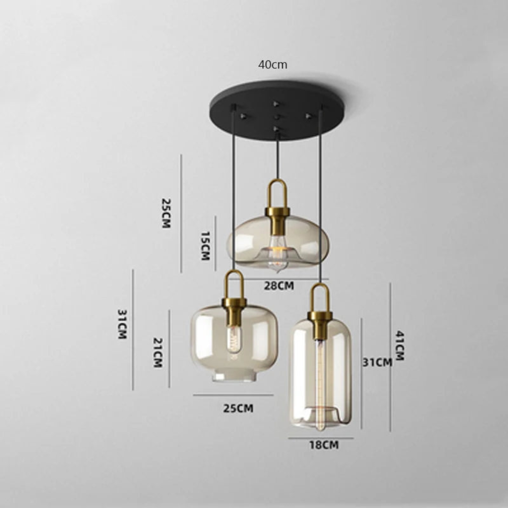 Pendant Light for Kitchen | Nordic Loft Style Hanging Lamp for Industrial Interiors