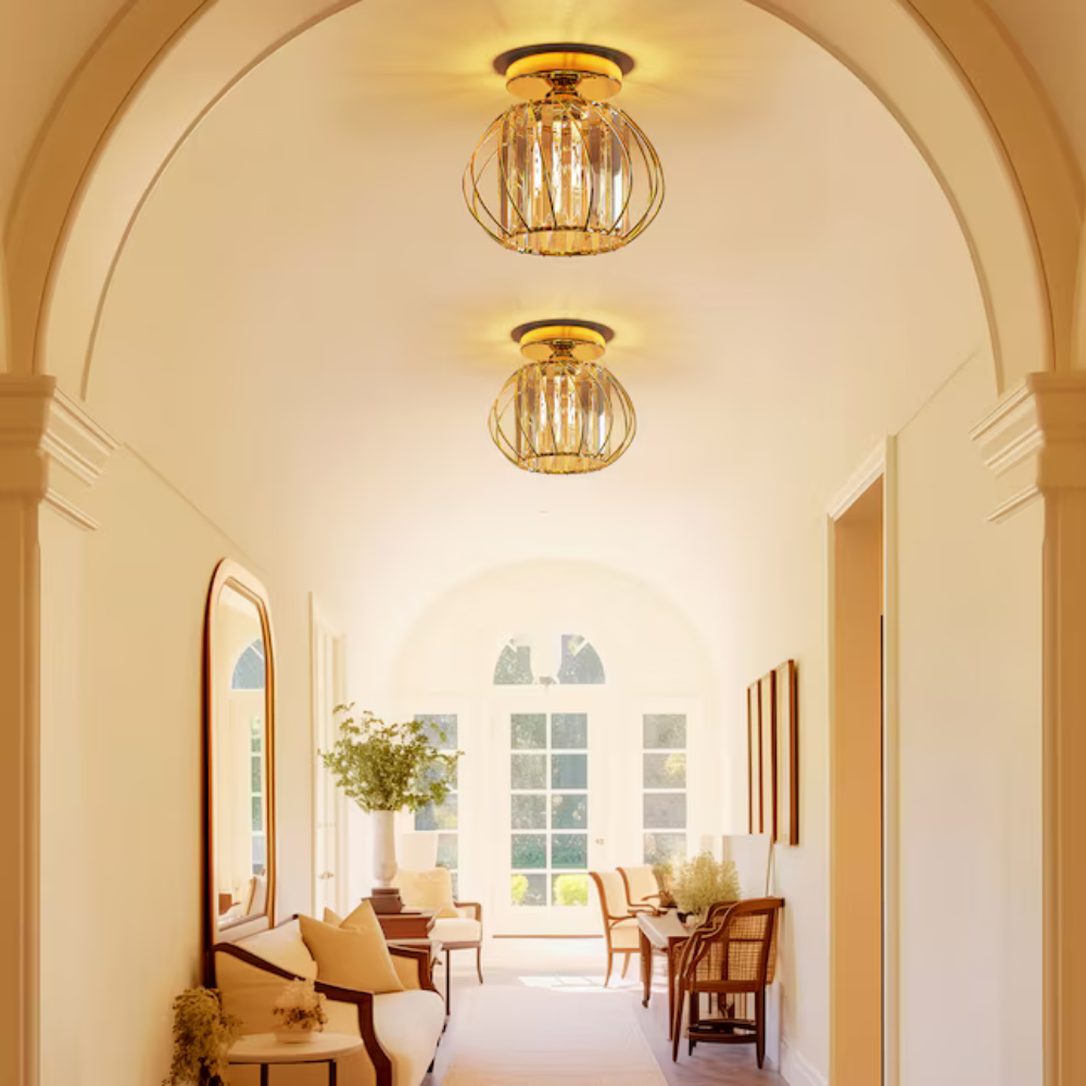 Crystal Flush Light | Nordic Style Ceiling Fixture