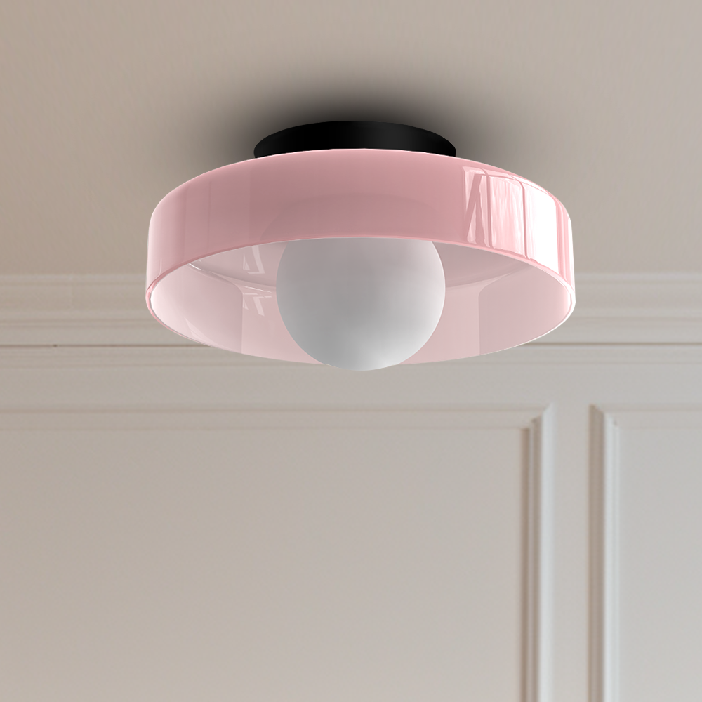 Ceiling Light | Round Glass Flush Ceiling Fixture