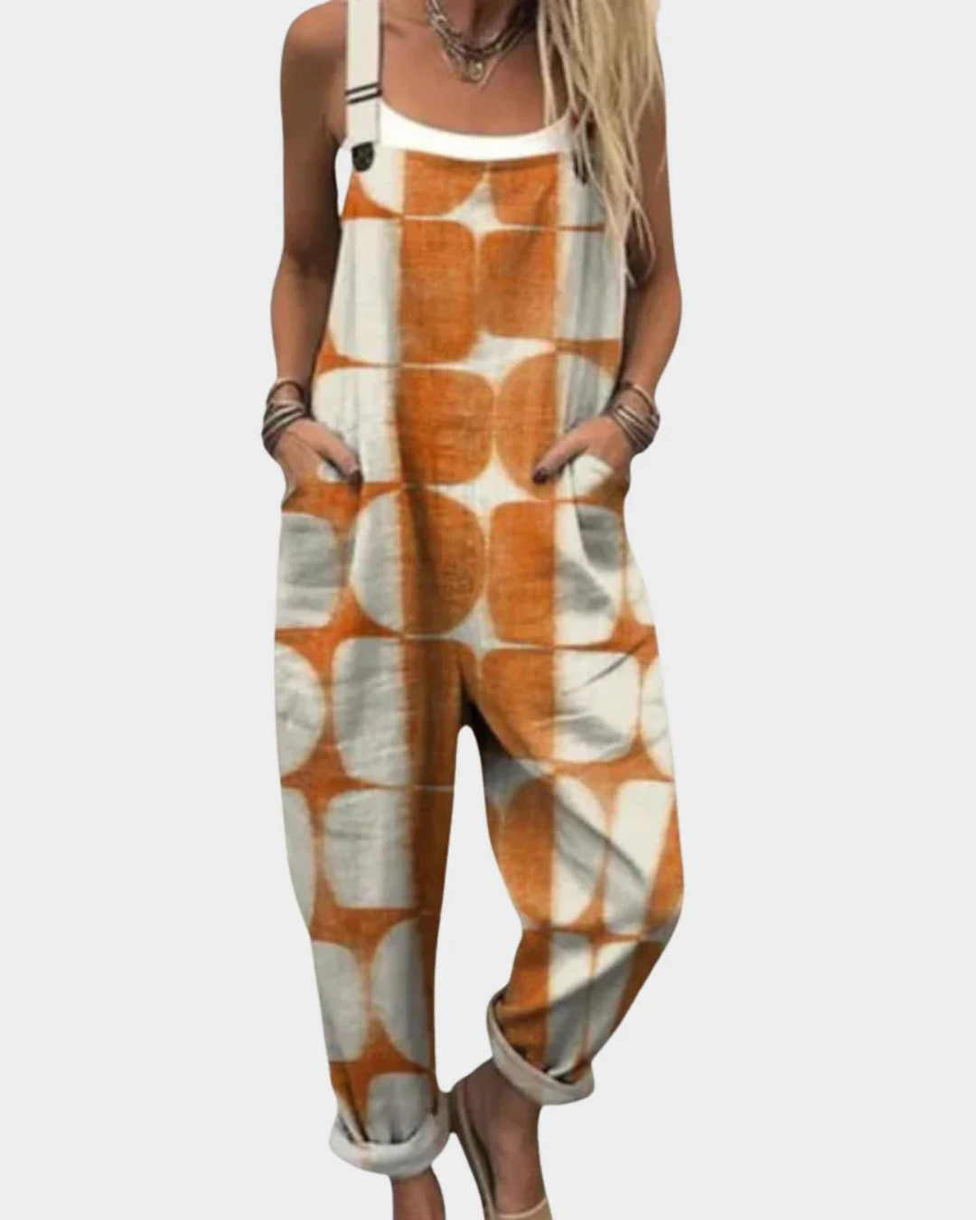Fiona | Comfortable Printed Dungarees