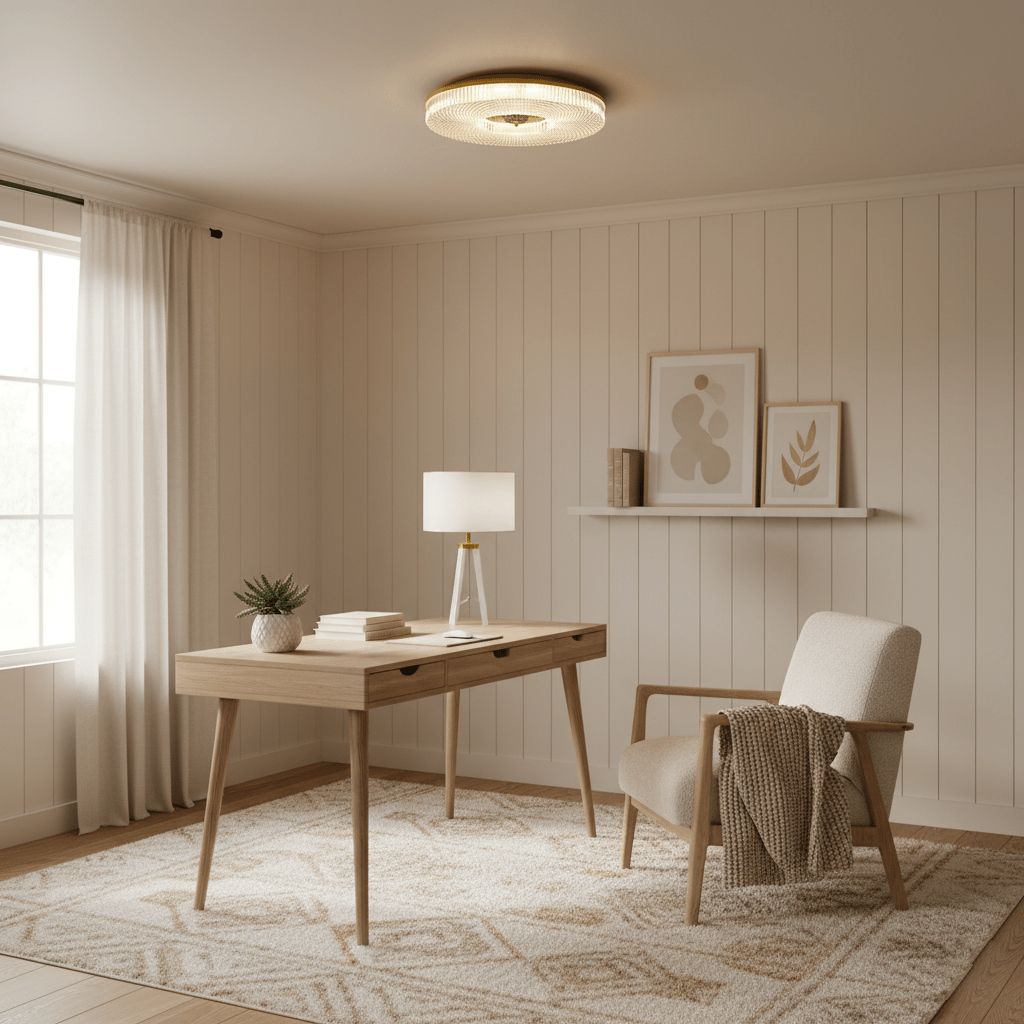 Ceiling Light | Round LED Textured Flush