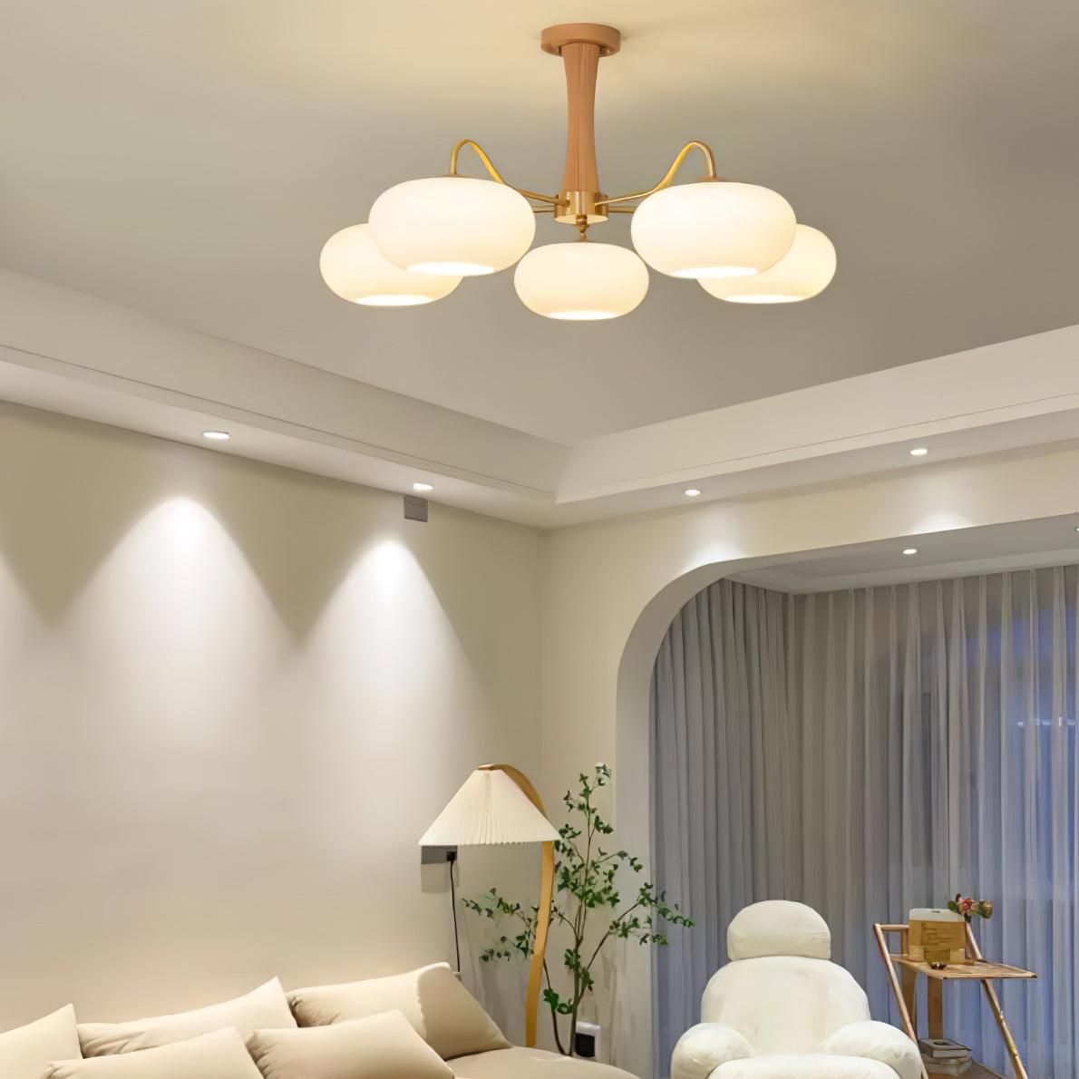 Ceiling Light  | Multi-Arm Glass Shade