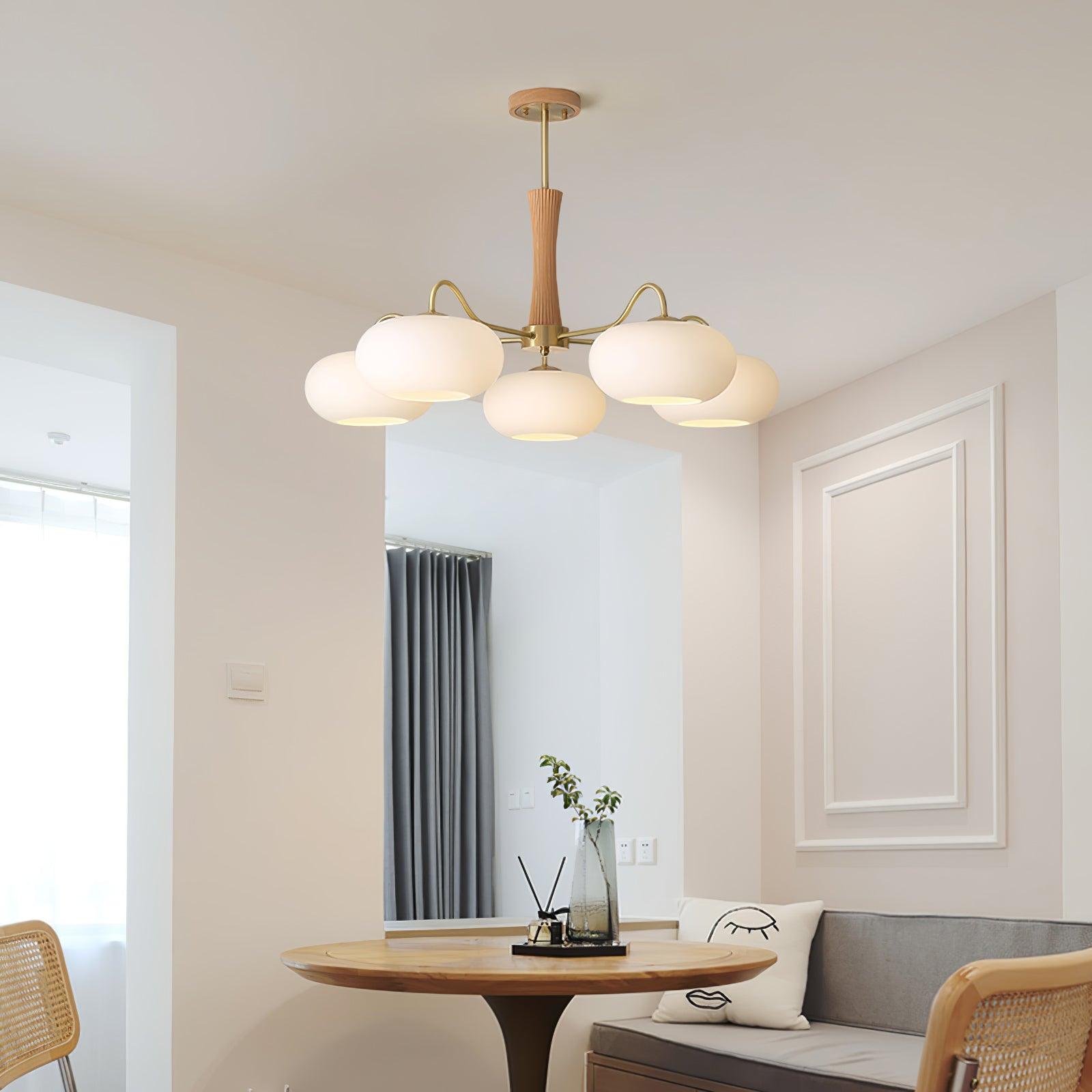 Ceiling Light  | Multi-Arm Glass Shade