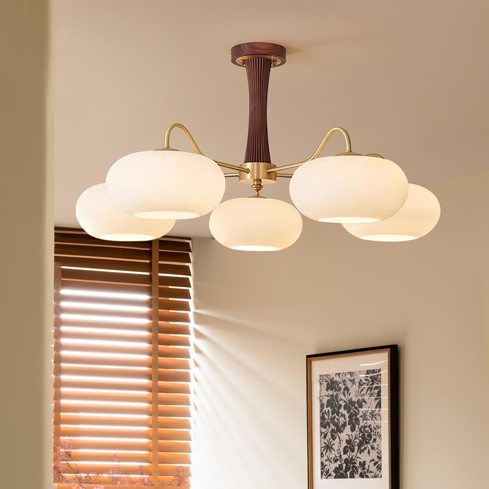 Ceiling Light  | Multi-Arm Glass Shade