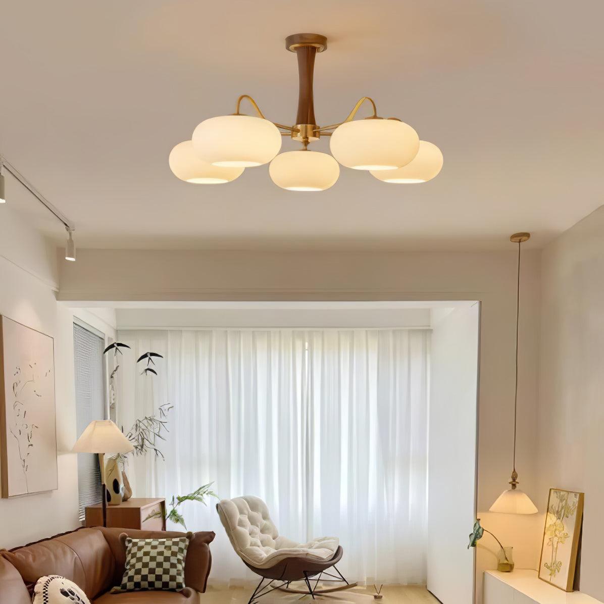 Ceiling Light  | Multi-Arm Glass Shade