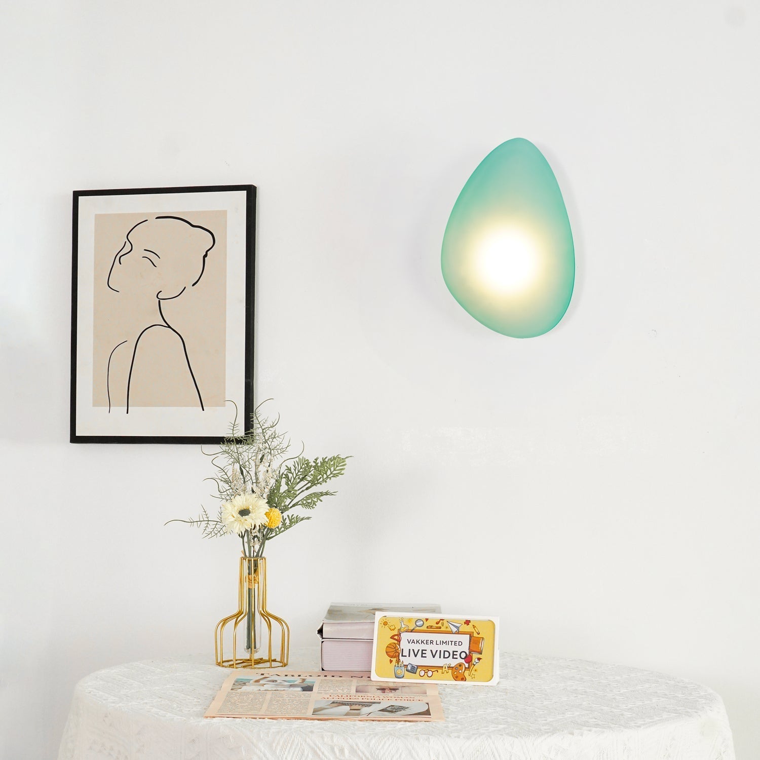 Wall Light Oval | LED Glass Fixture