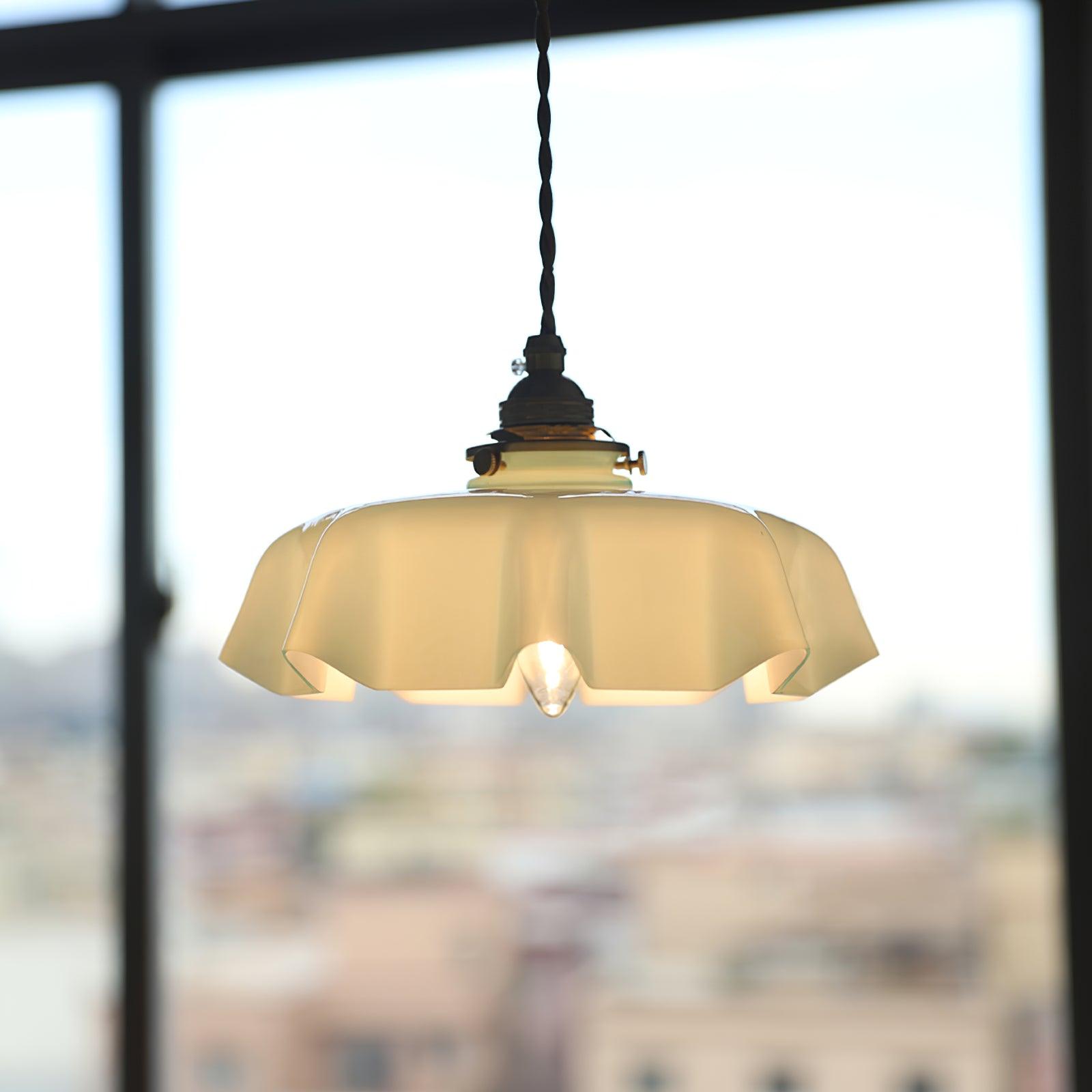 Pendant Light Scalloped  | French Flower Ceiling Lamp