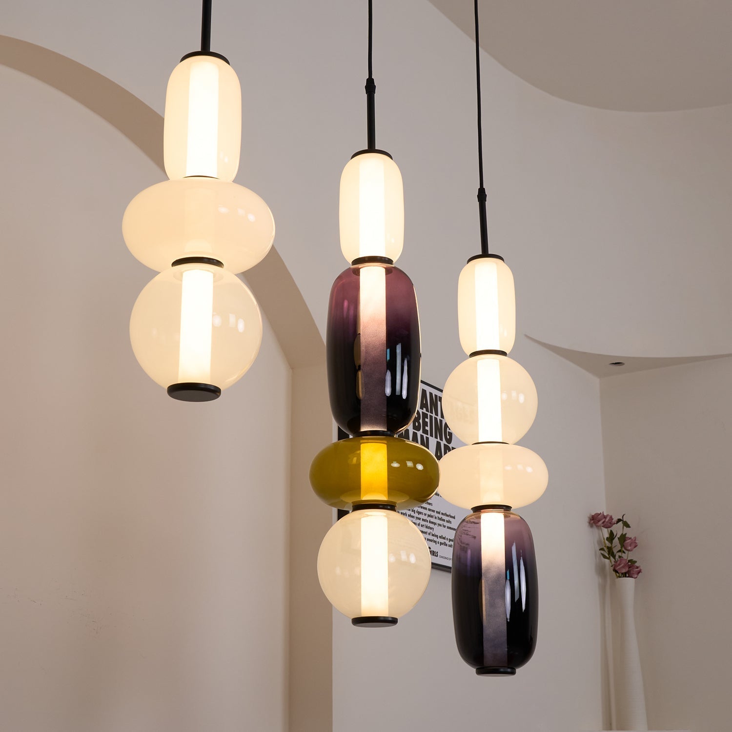 Pendant Light LED | Layered Shade Ceiling Design