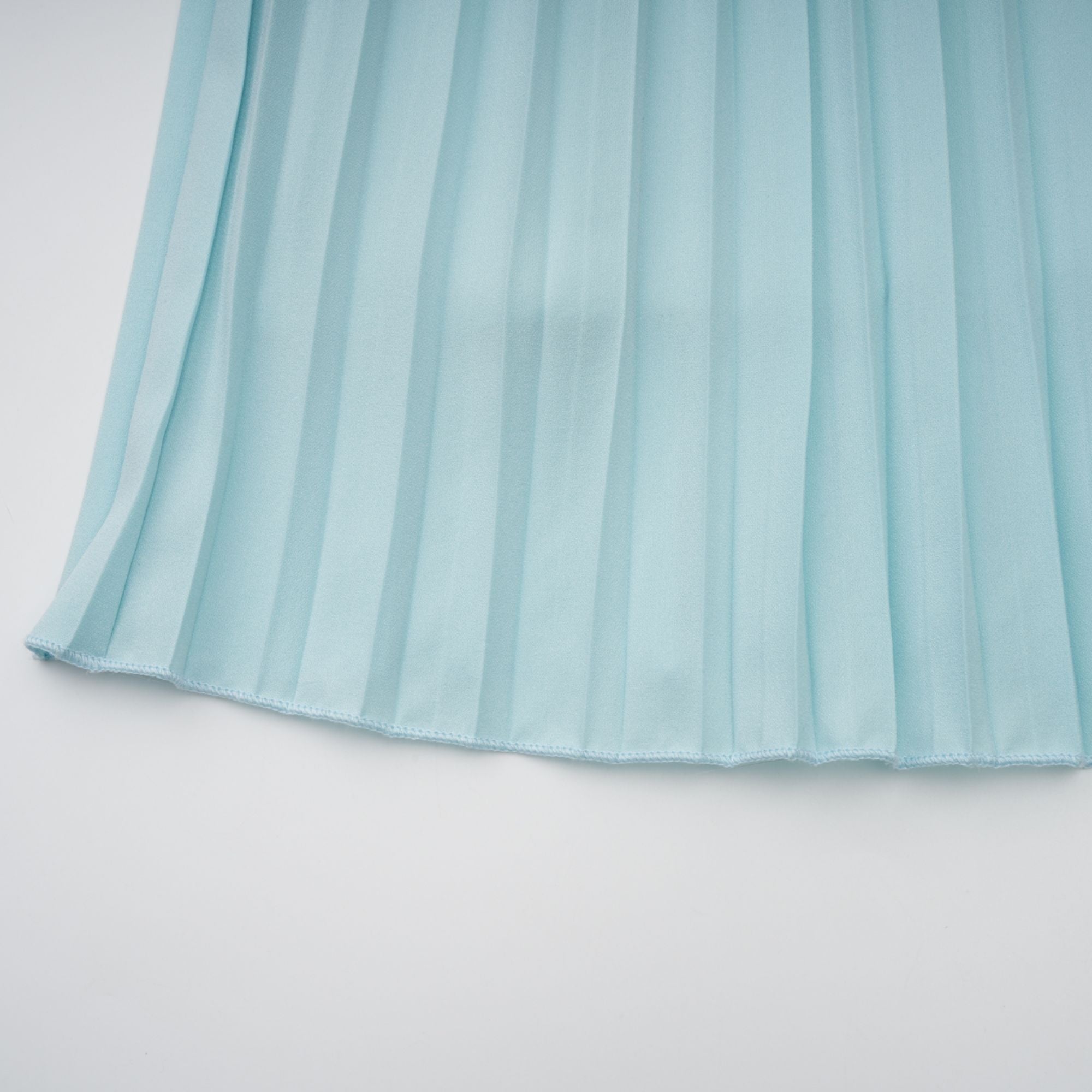 Carlotta blue pleated corset maxi dress