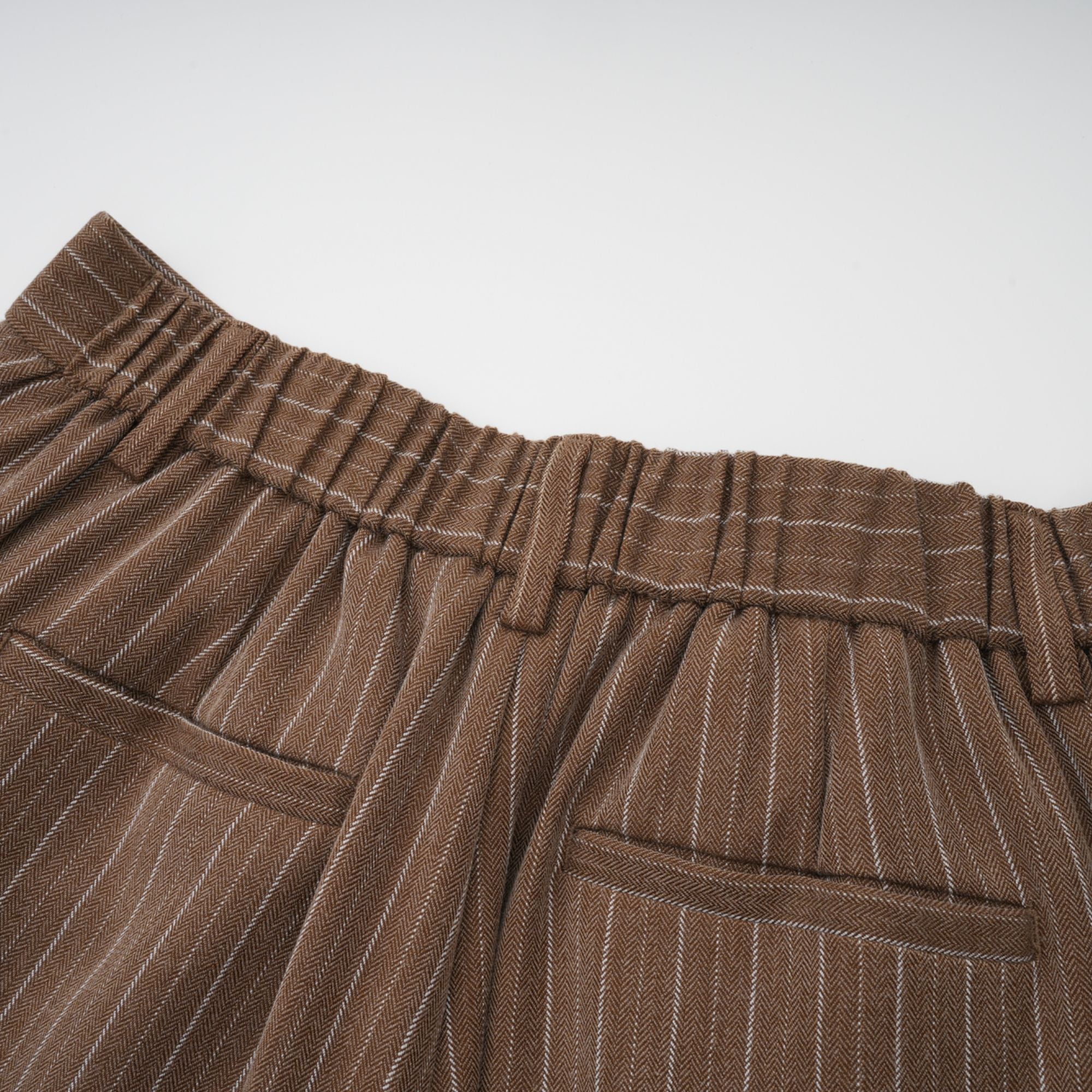 Clémence Brown Striped Trousers