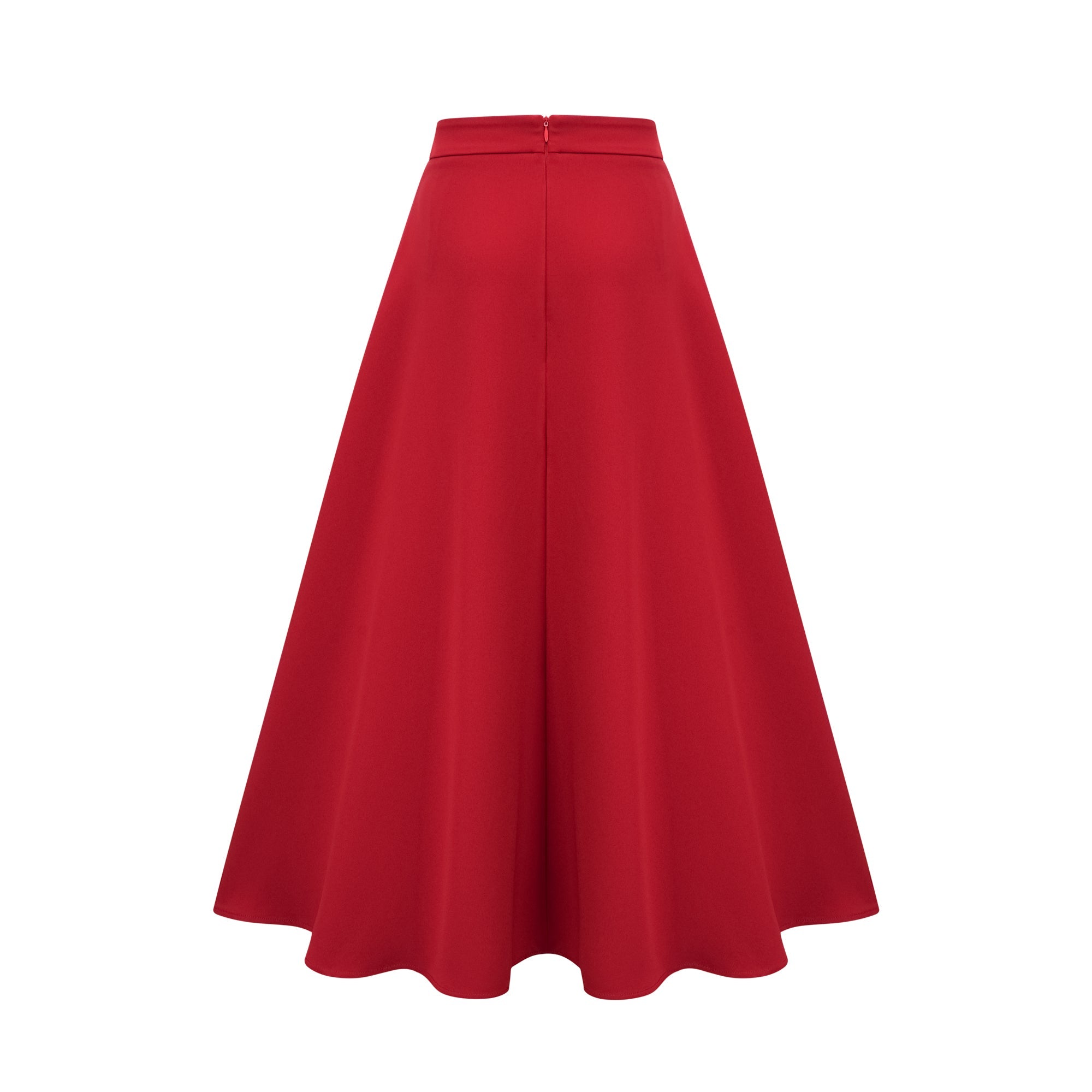 Colette red pleated blouse & skirt matching set