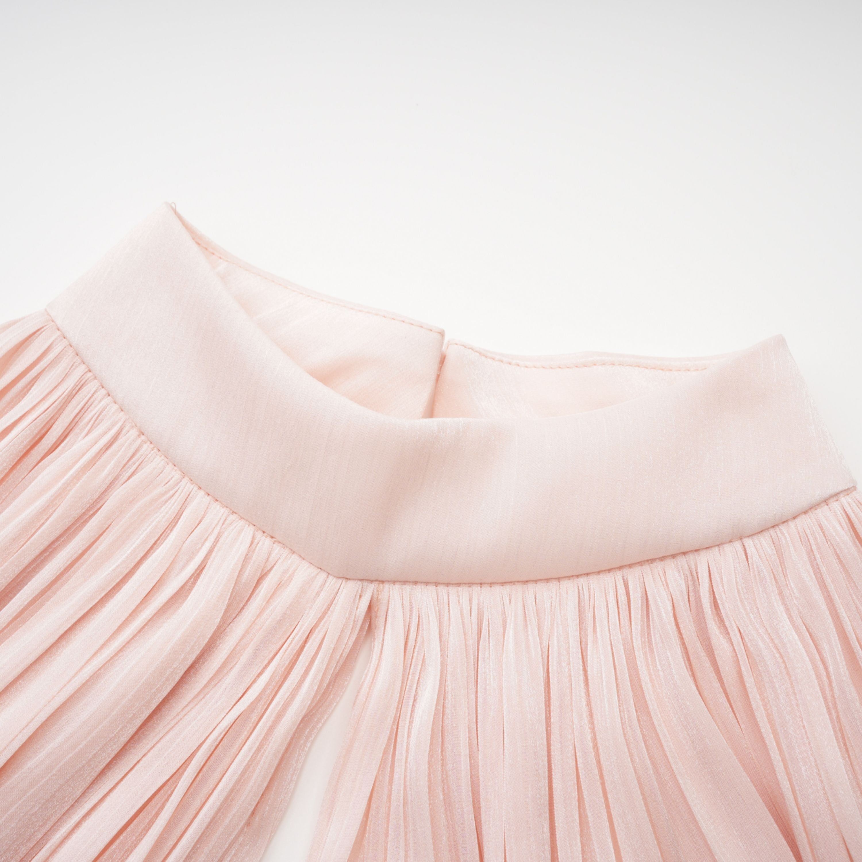 Bernice Pink Glossy Cape & Dress Set