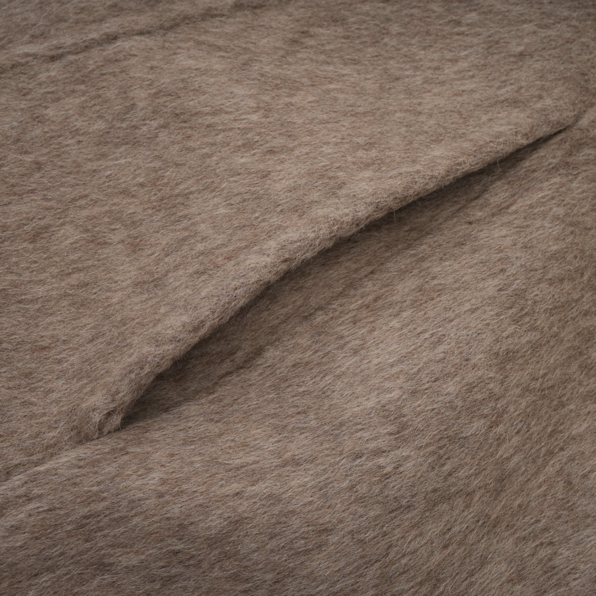 Chloris wool fur belted cape coat in Brown