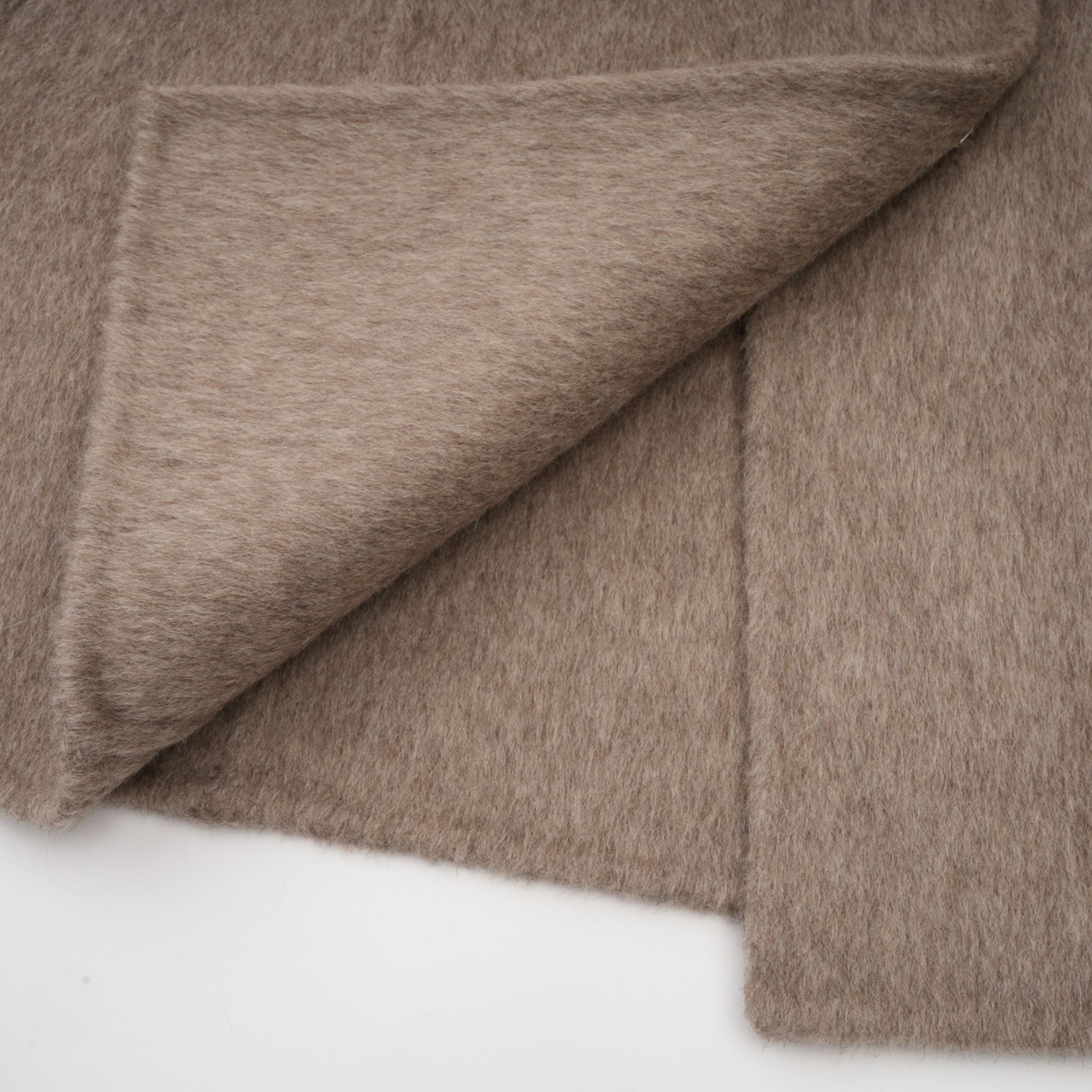 Chloris wool fur belted cape coat in Brown