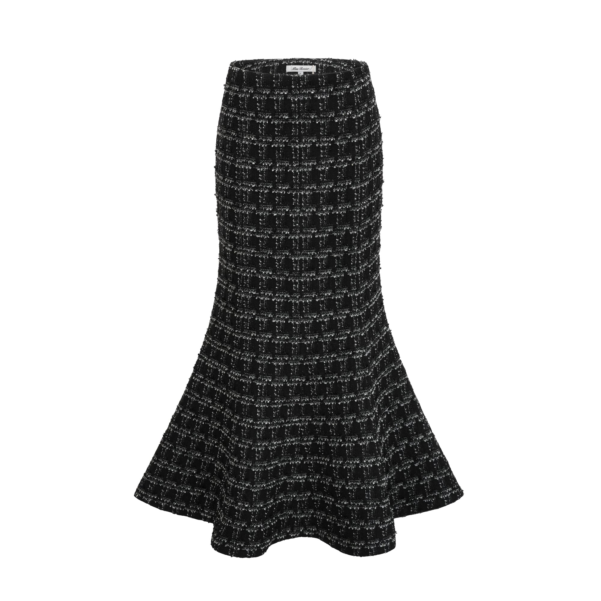Axelle black checked tweed vest top & skirt matching set