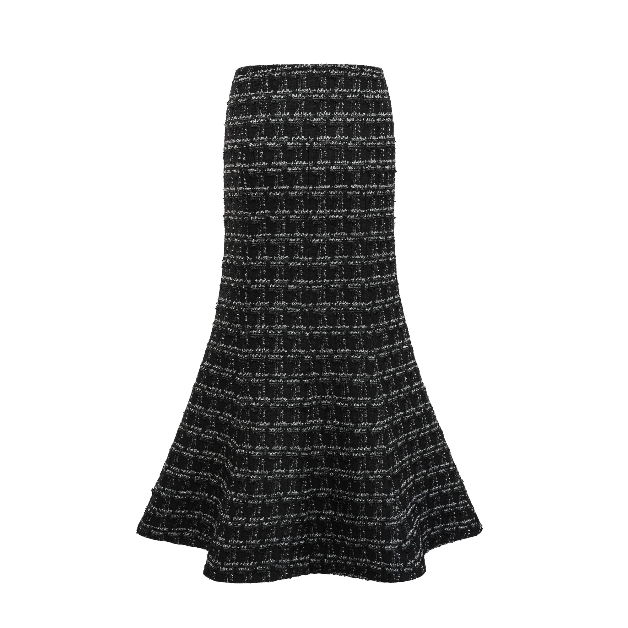Axelle black checked tweed vest top & skirt matching set
