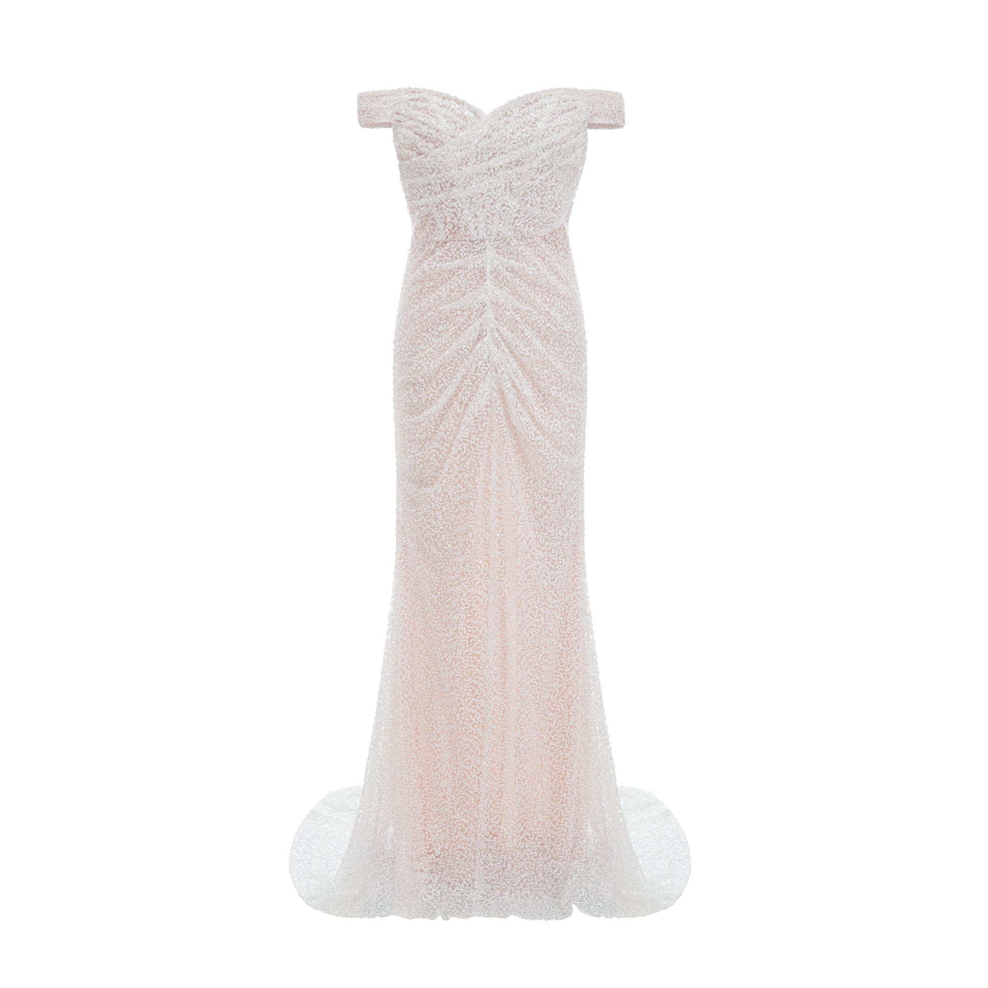 Margot white embellished off-shoulder maxi dress