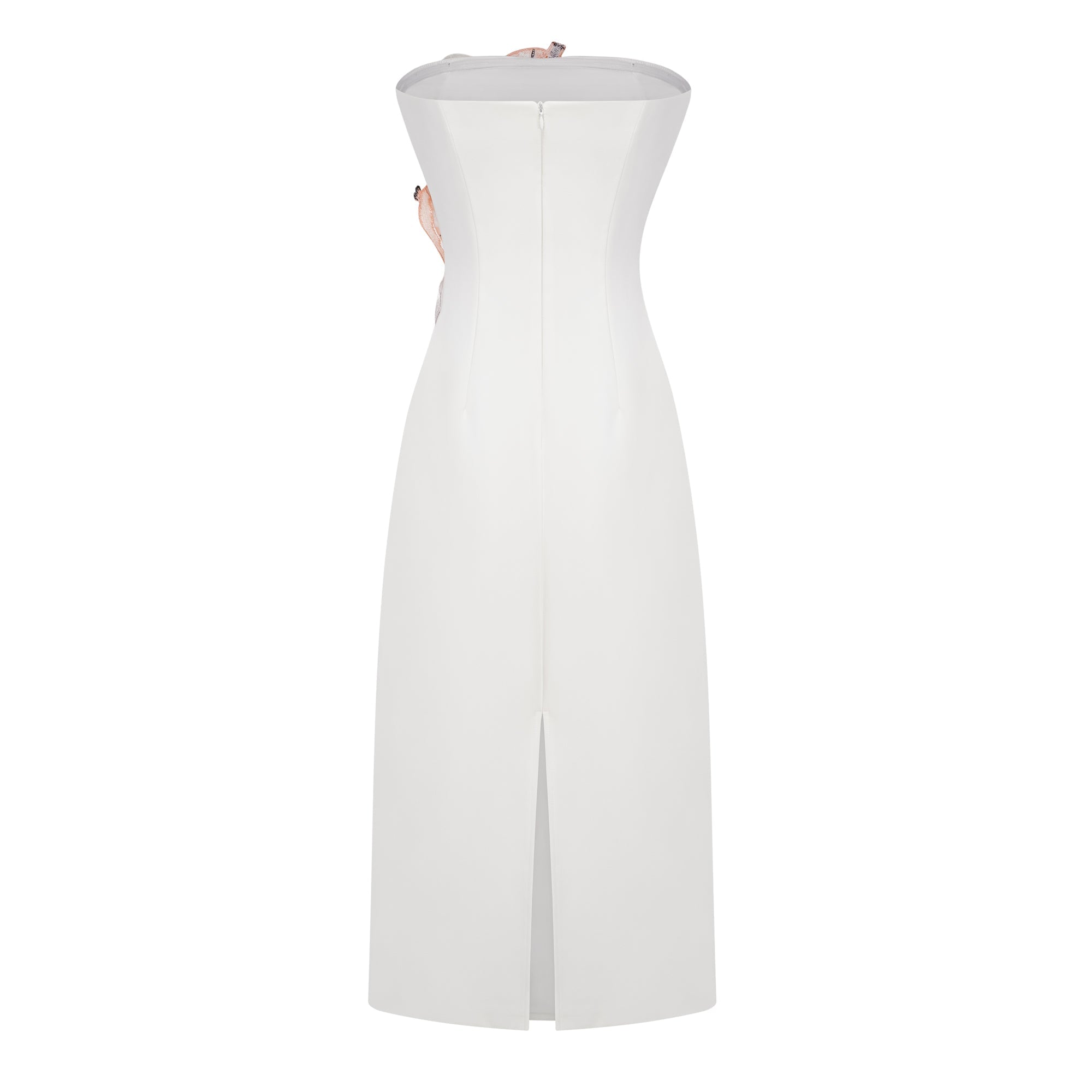 Automne White Floral Embroidered Maxi Dress