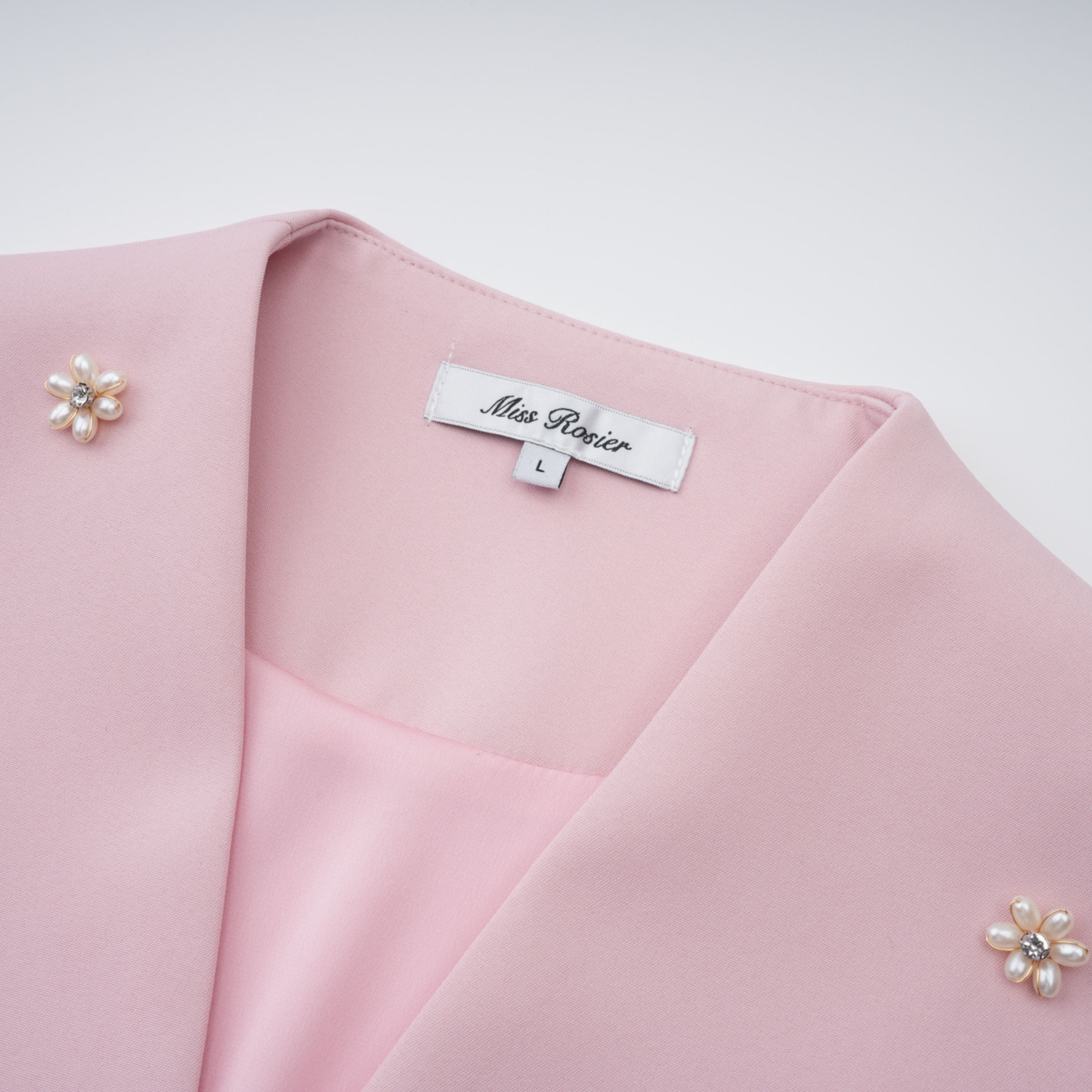 Priscille Pink Shawl & Corset Top & Pleated Skirt Set