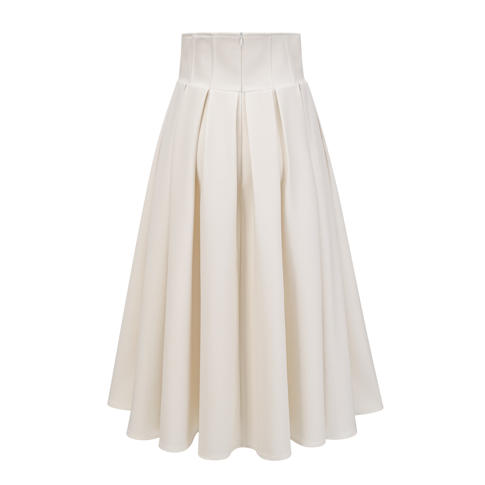 Maja White Faux Pearl Jacket & Pleated Skirt Set