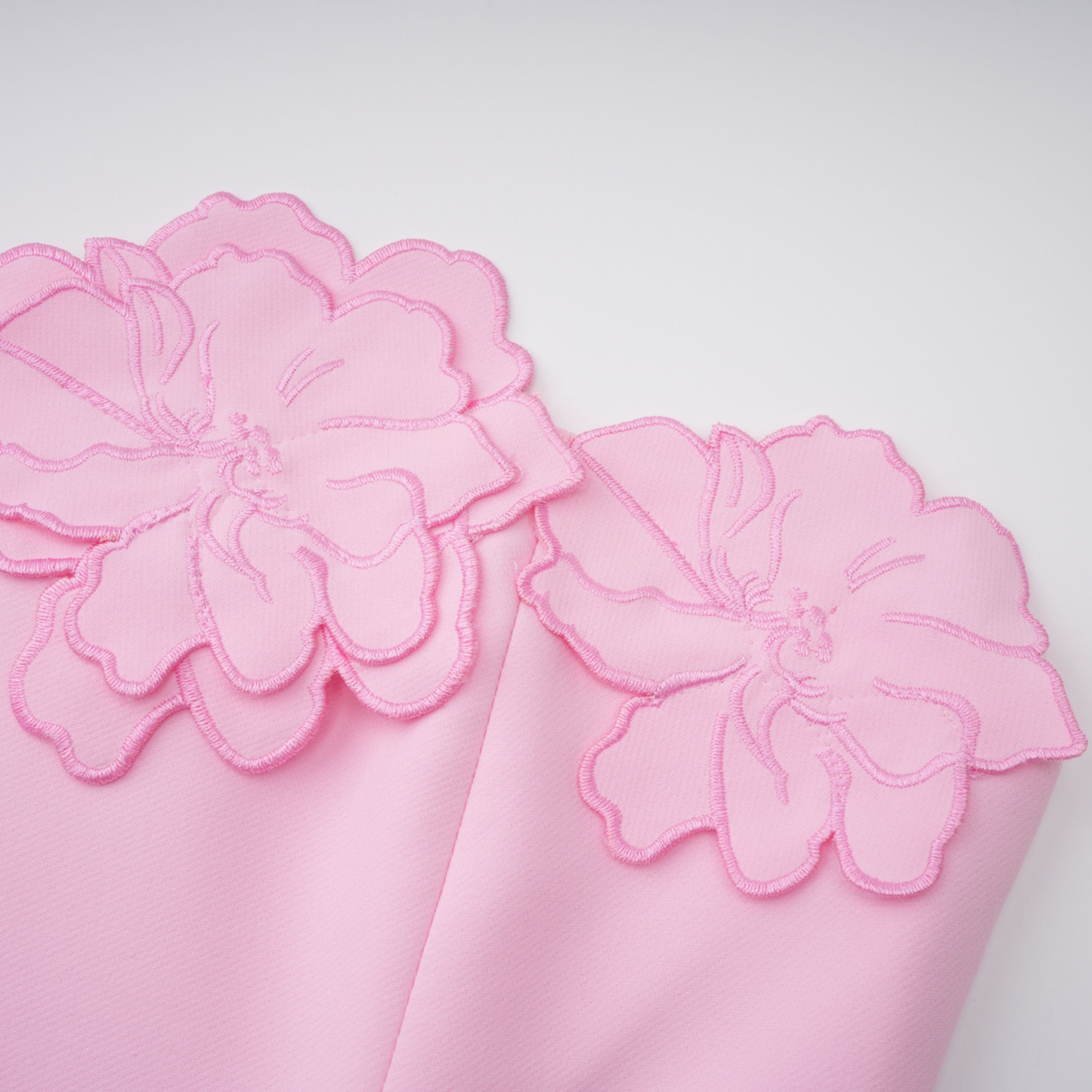 Inga Pink Strapless Floral Embroidered Maxi Dress