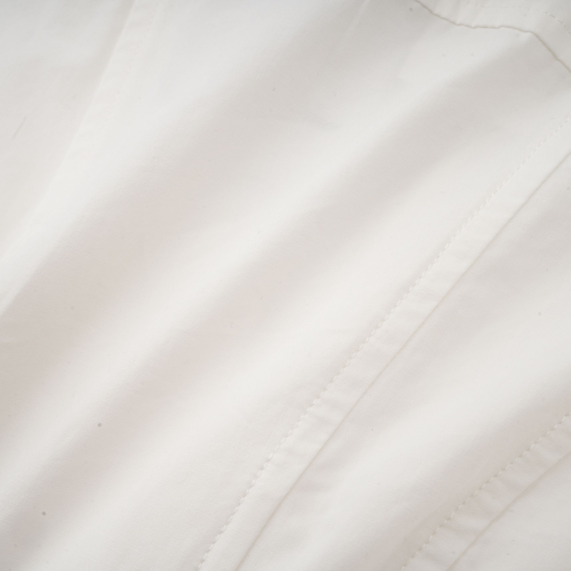 Orlane white cinched-waist pleated mini shirt dress