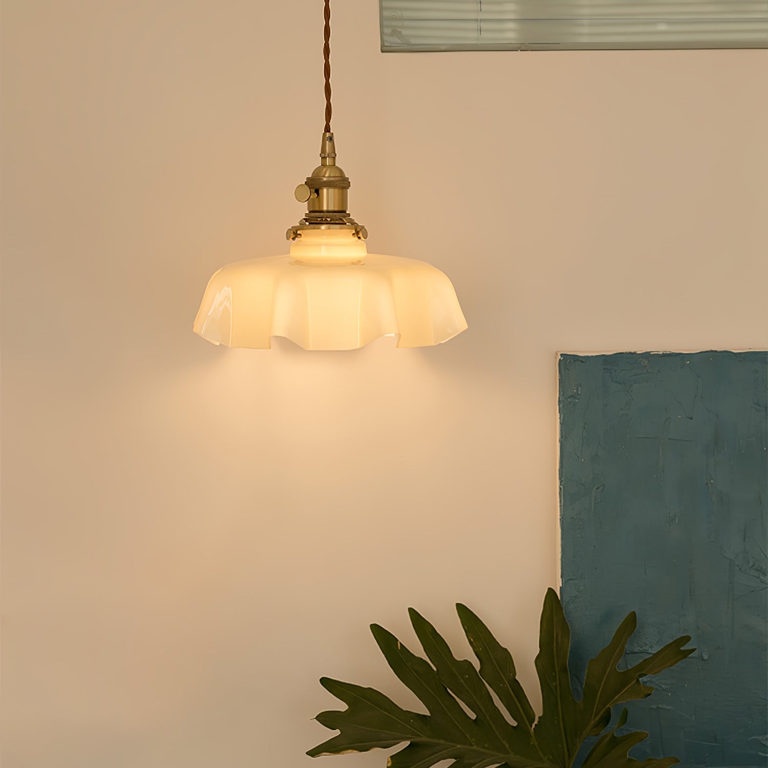 Pendant Light Scalloped  | French Flower Ceiling Lamp