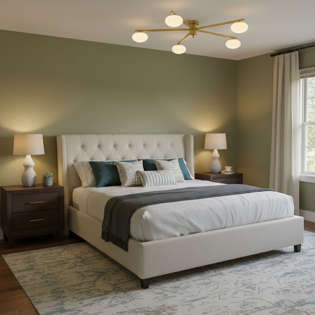 Ceiling Light | Multi-Arm Linear Glass Shade