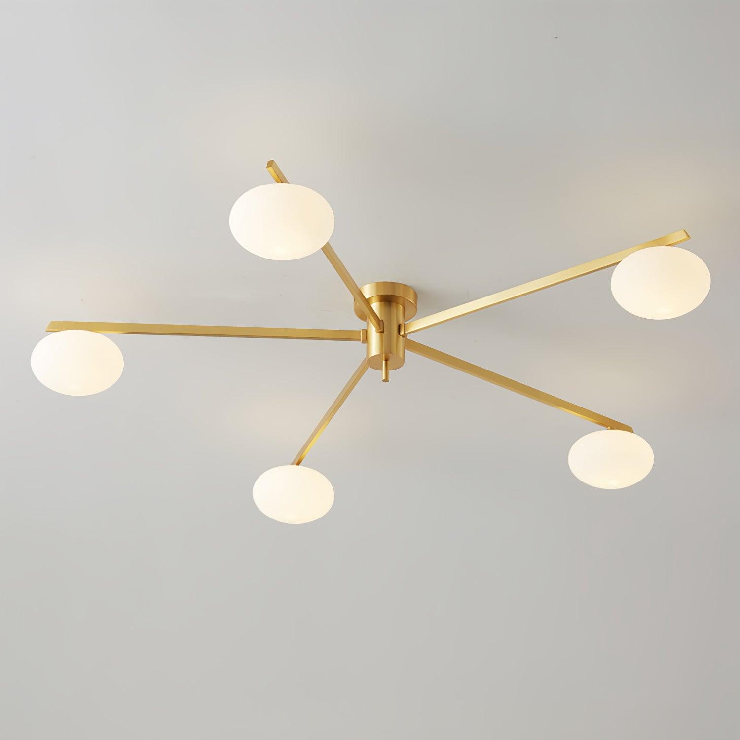 Ceiling Light | Multi-Arm Linear Glass Shade
