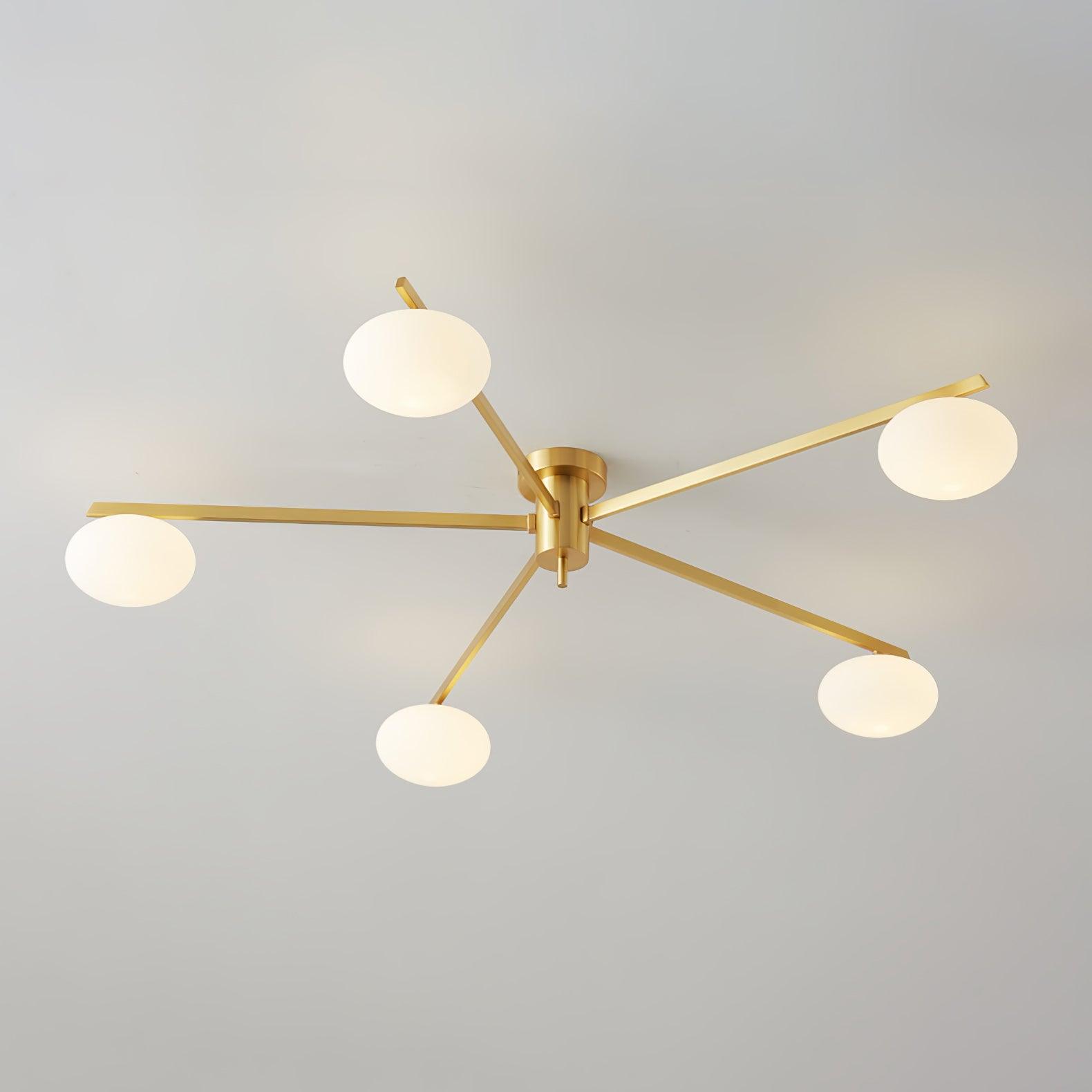 Ceiling Light | Multi-Arm Linear Glass Shade